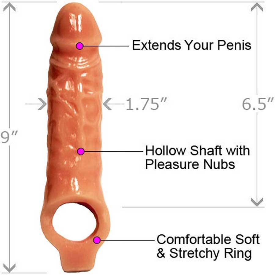 Mamba Penis Extension Sleeve 6.5 Inch Tan Cock Sheath、mySite、bottomscart