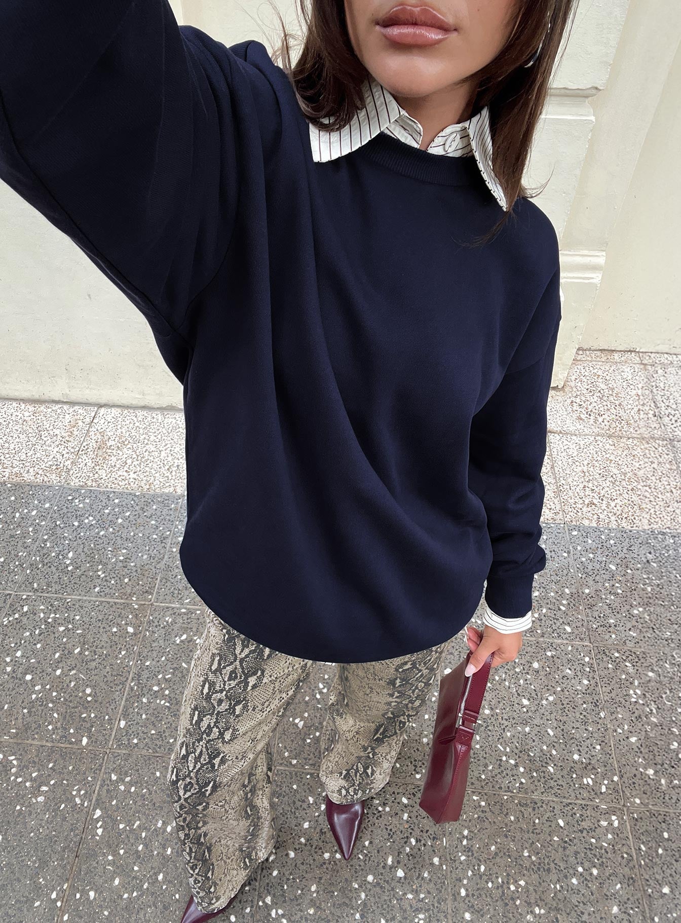 All Day Crewneck Sweatshirt Navy、mySite、solidvoid