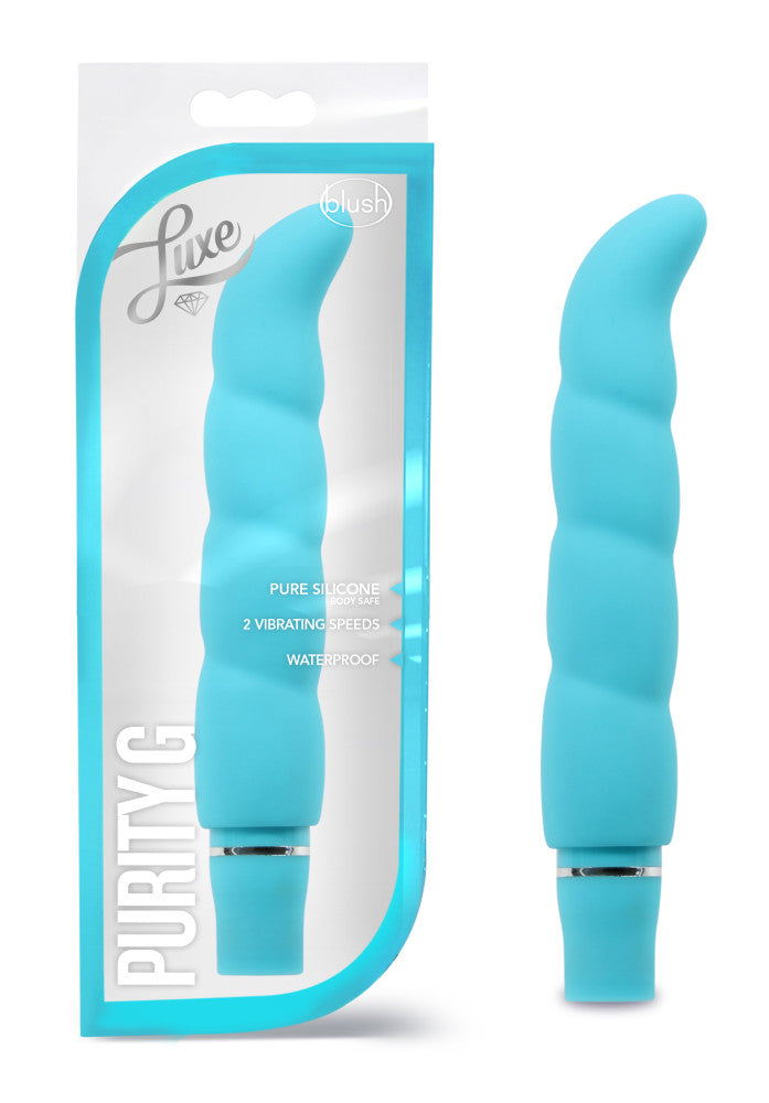 Luxe By Blush® | Purity G G-Spot Aqua 6.25-Inch Vibrator、mySite、bottomscart