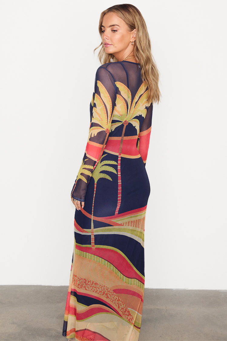 Blue Palm Mesh Dress、mySite、solidvoid