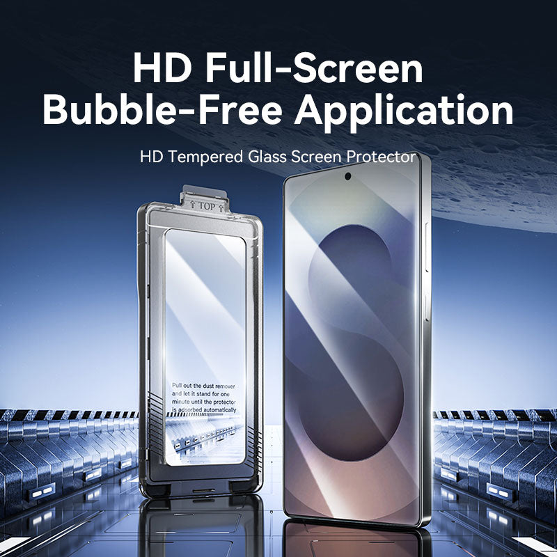 Vention HD Tempered Glass Screen Protector for Samsung Galaxy S25 6.2 with Dust-Free Installation Tool、mySite、fannypackpong