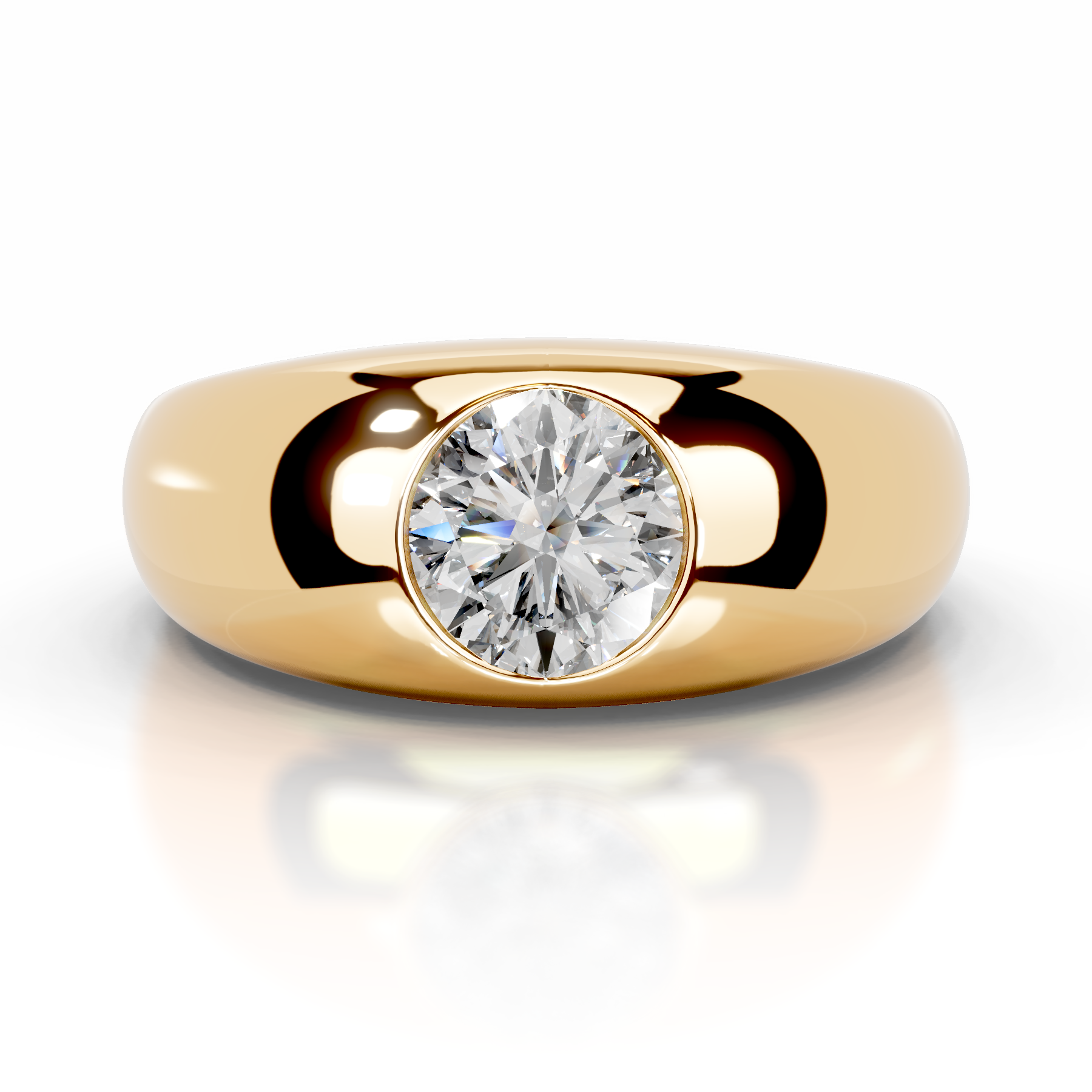 Jayla Diamond Engagement Ring (1 Carat) -18K Yellow Gold、mySite、hinf8tx79