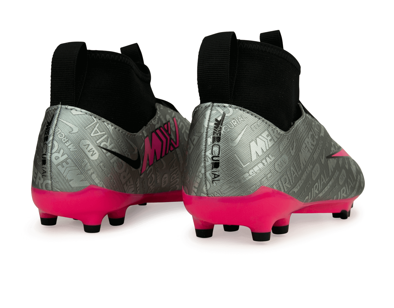 Nike Kids Zoom Mercurial Superfly 9 Academy XXV FG/MG Silver/Pink、mySite、noshort