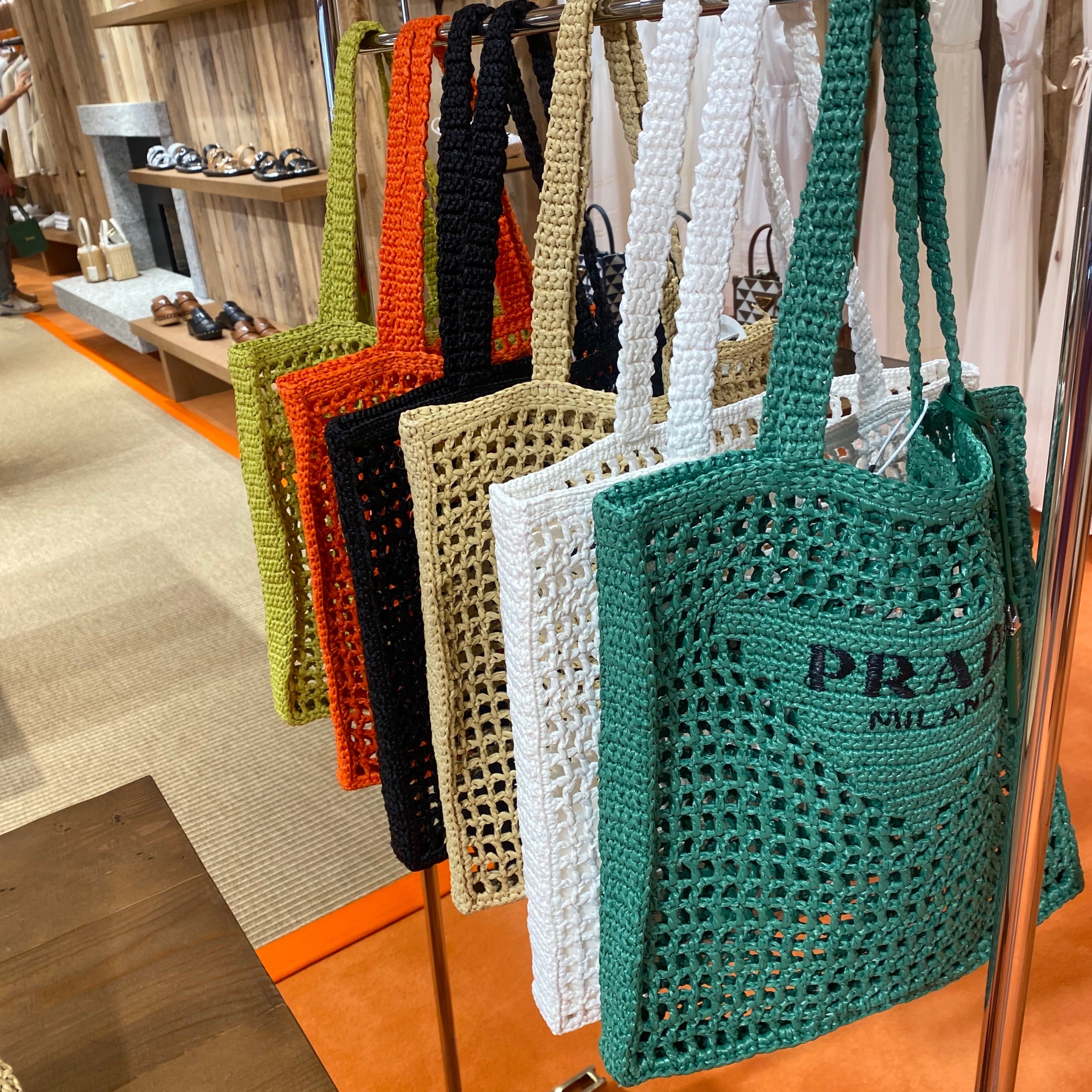 Prada green raffia tote、mySite、garminoutage.com