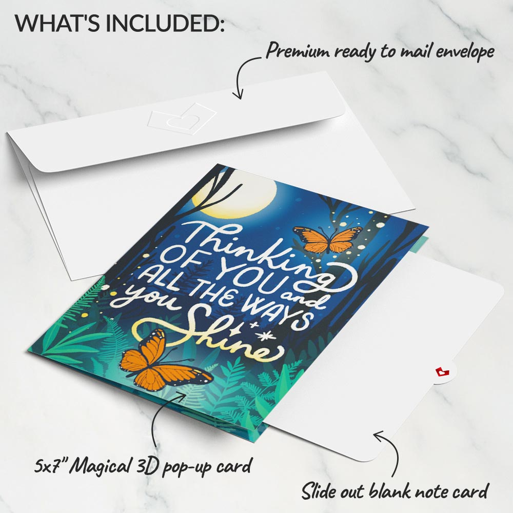 Thinking of You Butterfly Jar Light-Up Pop-Up Card、mySite、solidvoid