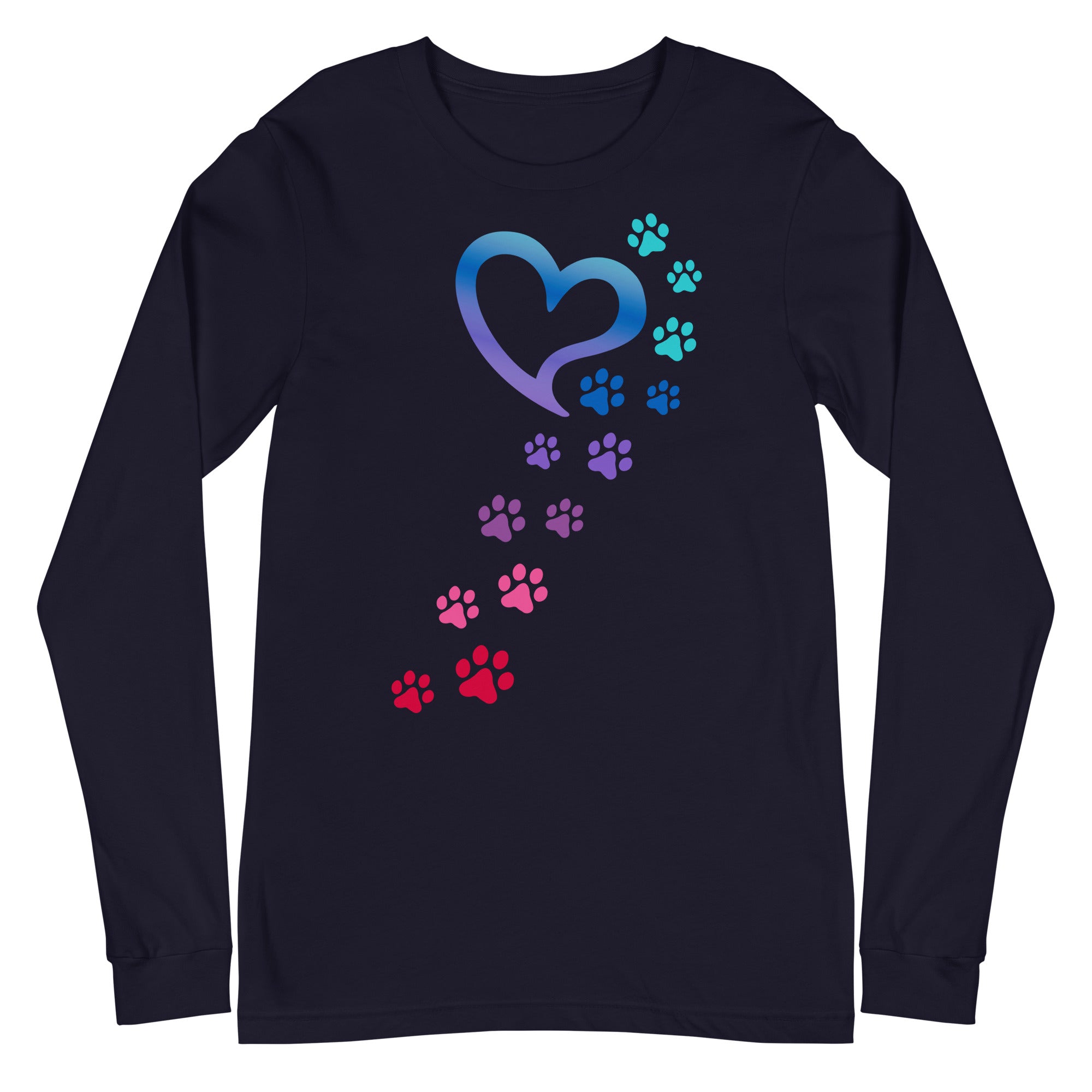 Rainbow Paws To My Heart Long Sleeve Tee、mySite、camillekostekn