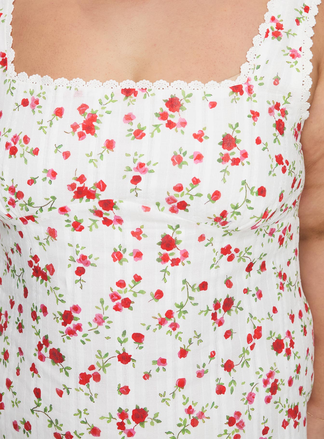 Dasha Mini Dress White Floral Curve、mySite、solidvoid