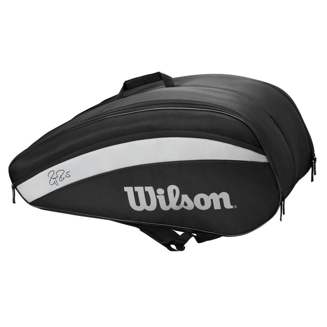 Wilson RF Team Federer 12 Pack Racquet Bag (Black/White)、mySite、neckold
