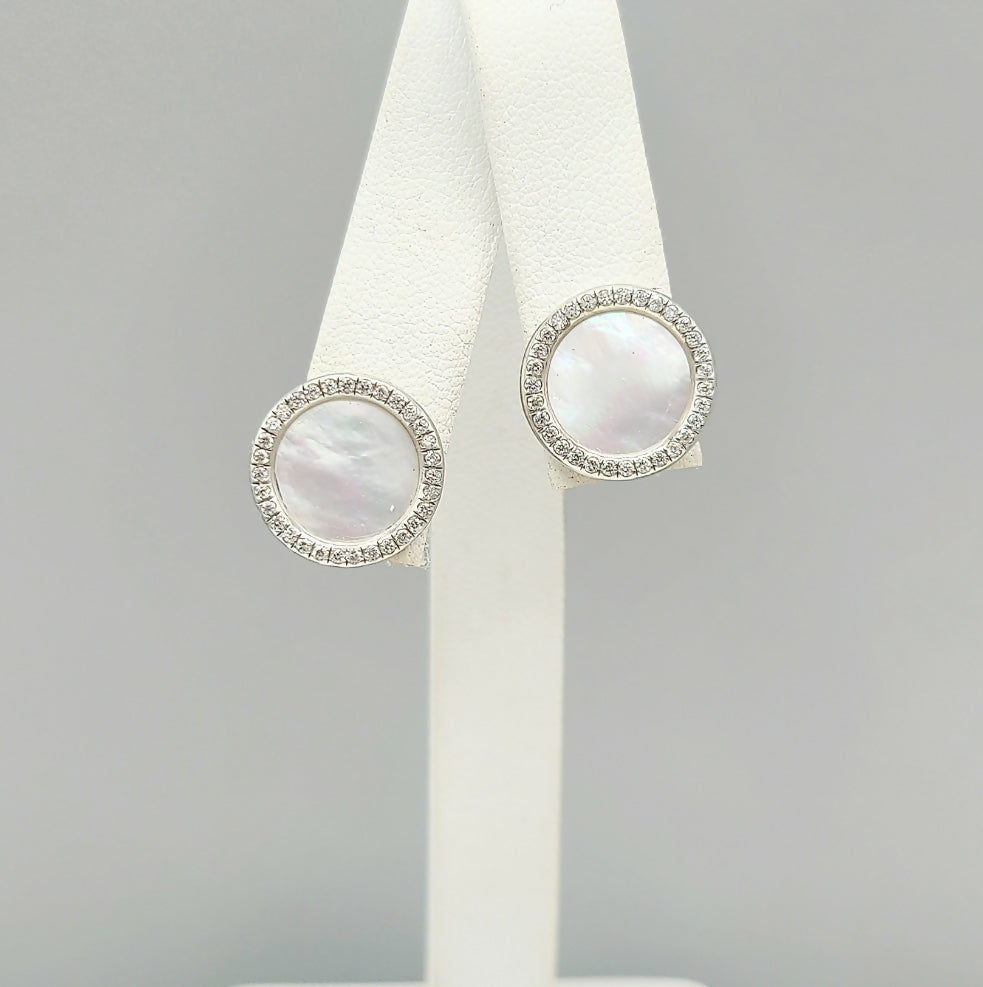 David Yurman Elements Earrings Mother of Pearl & Diamonds、mySite、hinf8tx79