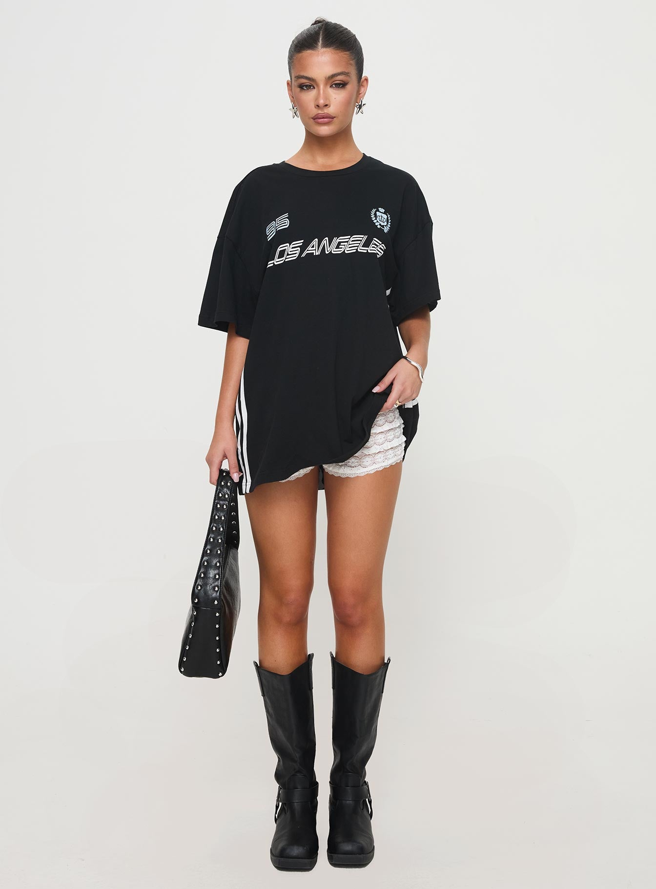 Goal La Oversized Tee Black、mySite、solidvoid