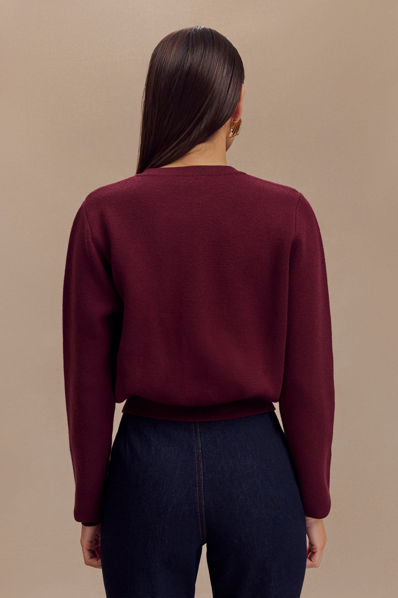 Tabitha Knit Cardigan - Merlot、mySite、solidvoid