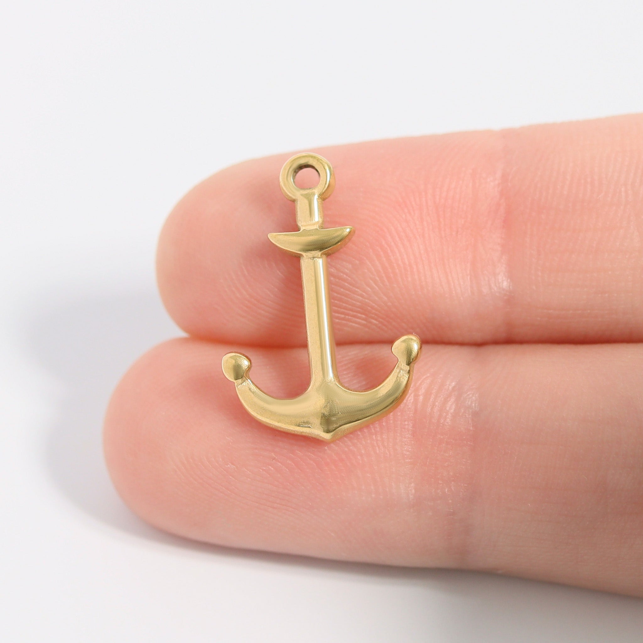 18K Gold PVD Stainless Steel Anchor Charm / PDL0209、mySite、dreamappss