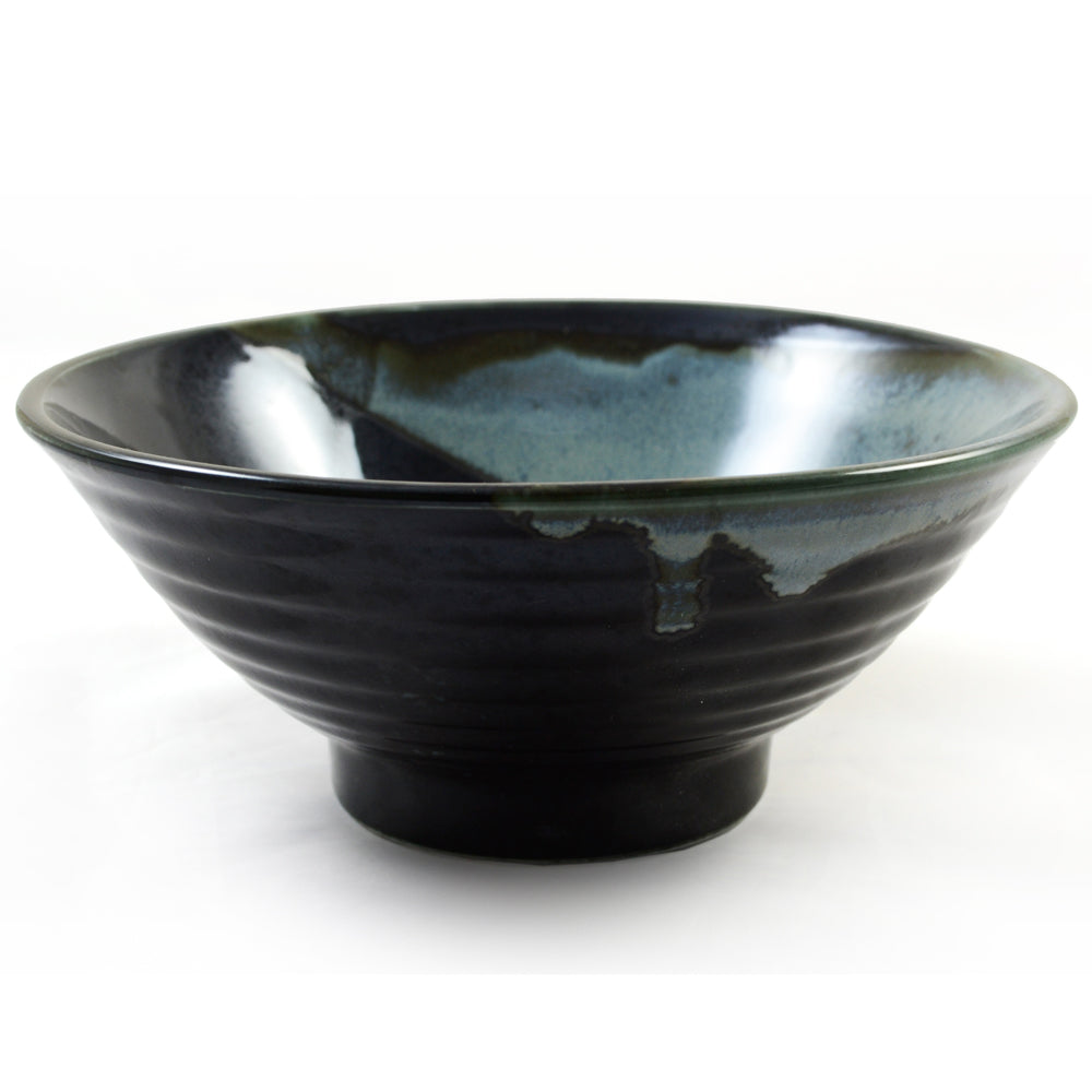 Sky Blue & Black Japanese Ceramic Glazed Bowl、mySite、topwebapps