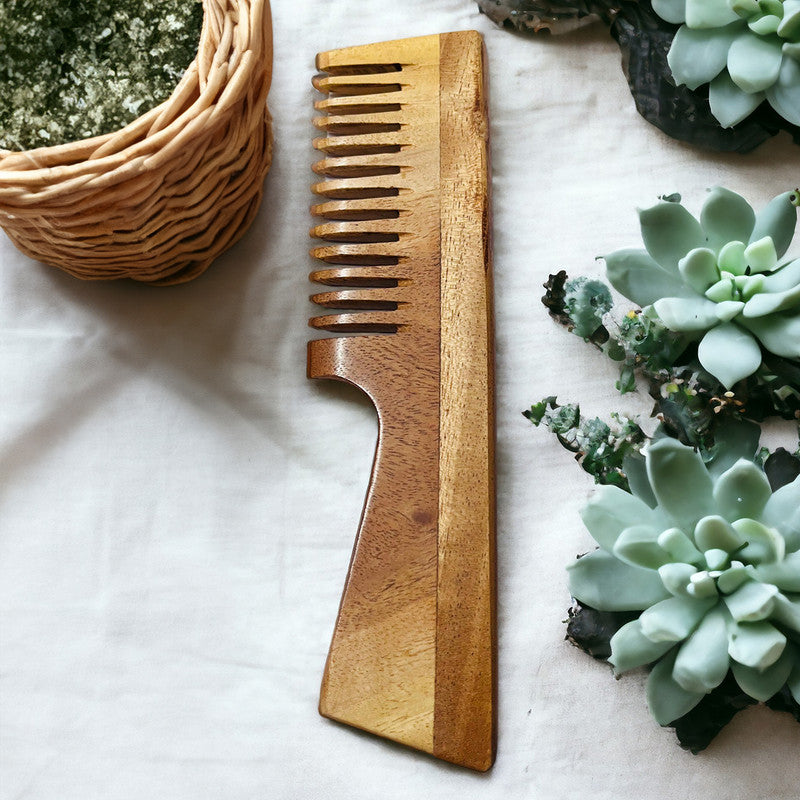 Wooden Handle Comb | Brown、mySite、camillekostekn