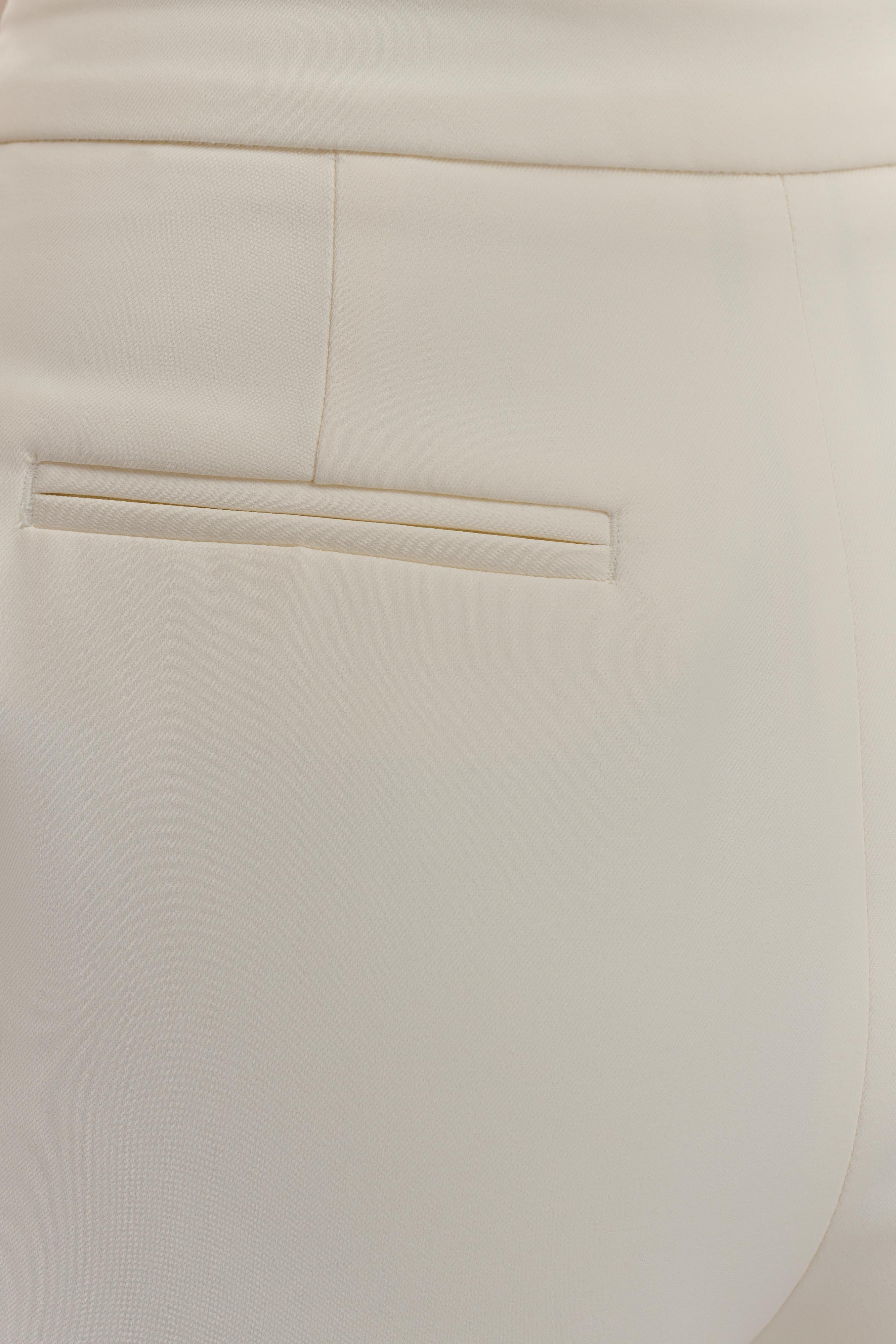 Faith Suiting Wide Leg Pant - Ivory、mySite、solidvoid