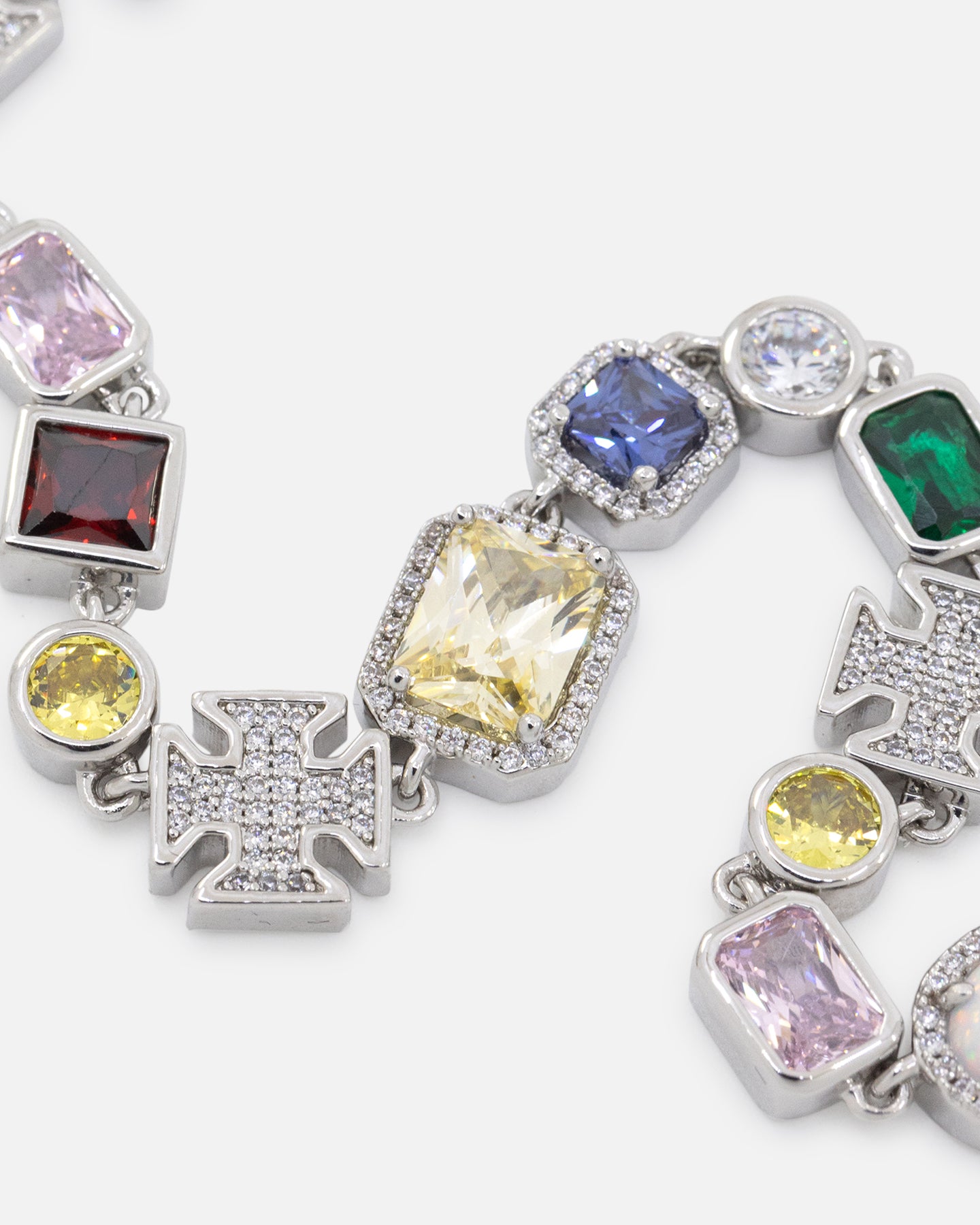 Saint Morta Iced Candy Chain Multi/Iced White Gold、mySite、zt4zffjzw