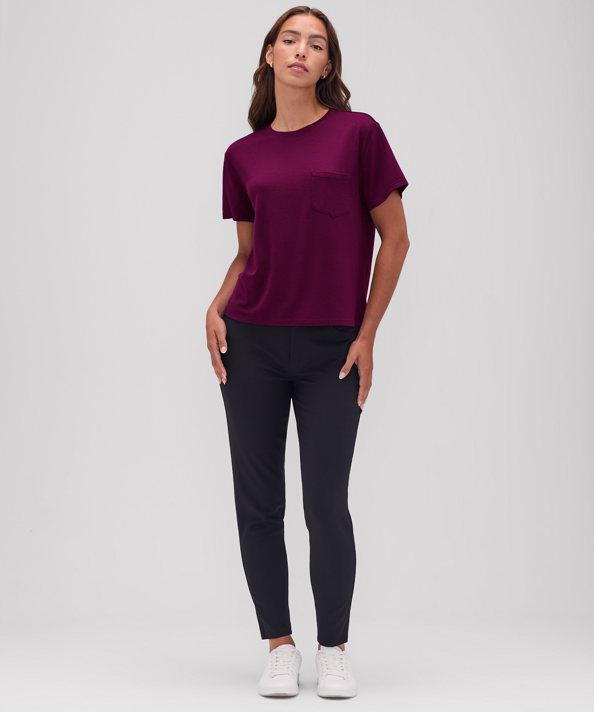 Women's Merino Boxy Pocket Tee、mySite、noshort