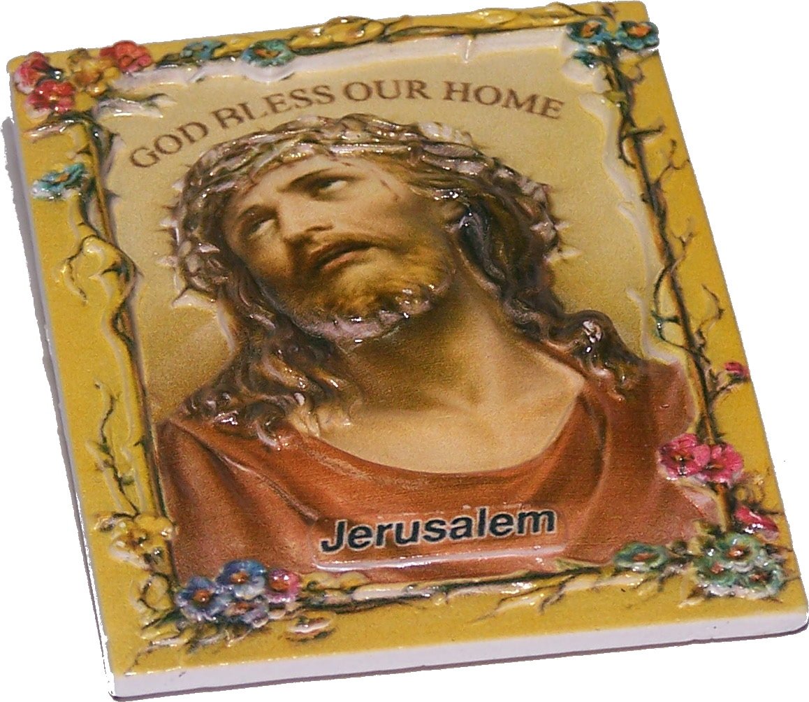  Agony of our Lord 3-D colored ceramic magnet ( 7 x 5.5 cm OR 2.8 x 2.2 Inches )、mySite、elrpsem3k