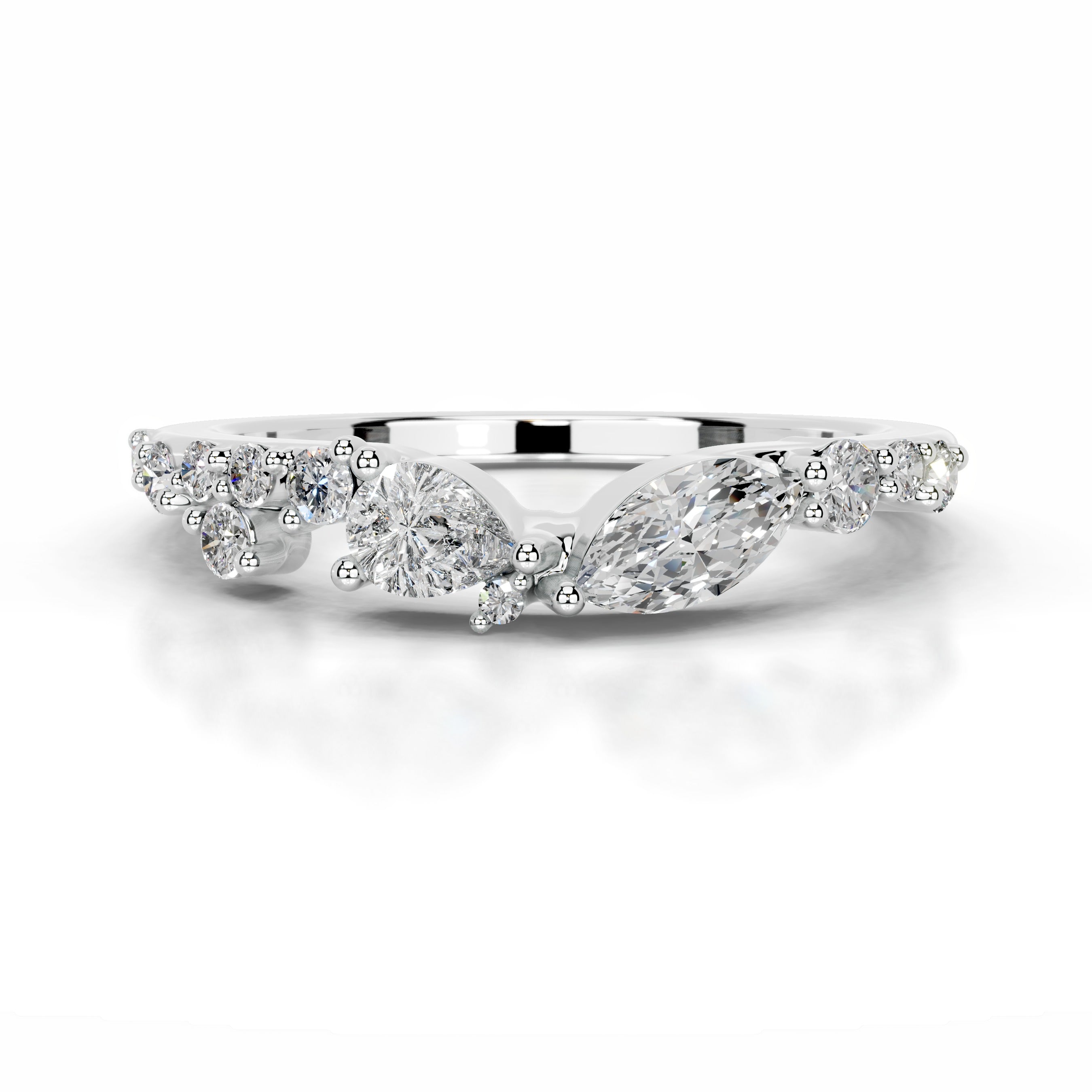 Faith Diamond Wedding band - 18K White Gold、mySite、hinf8tx79