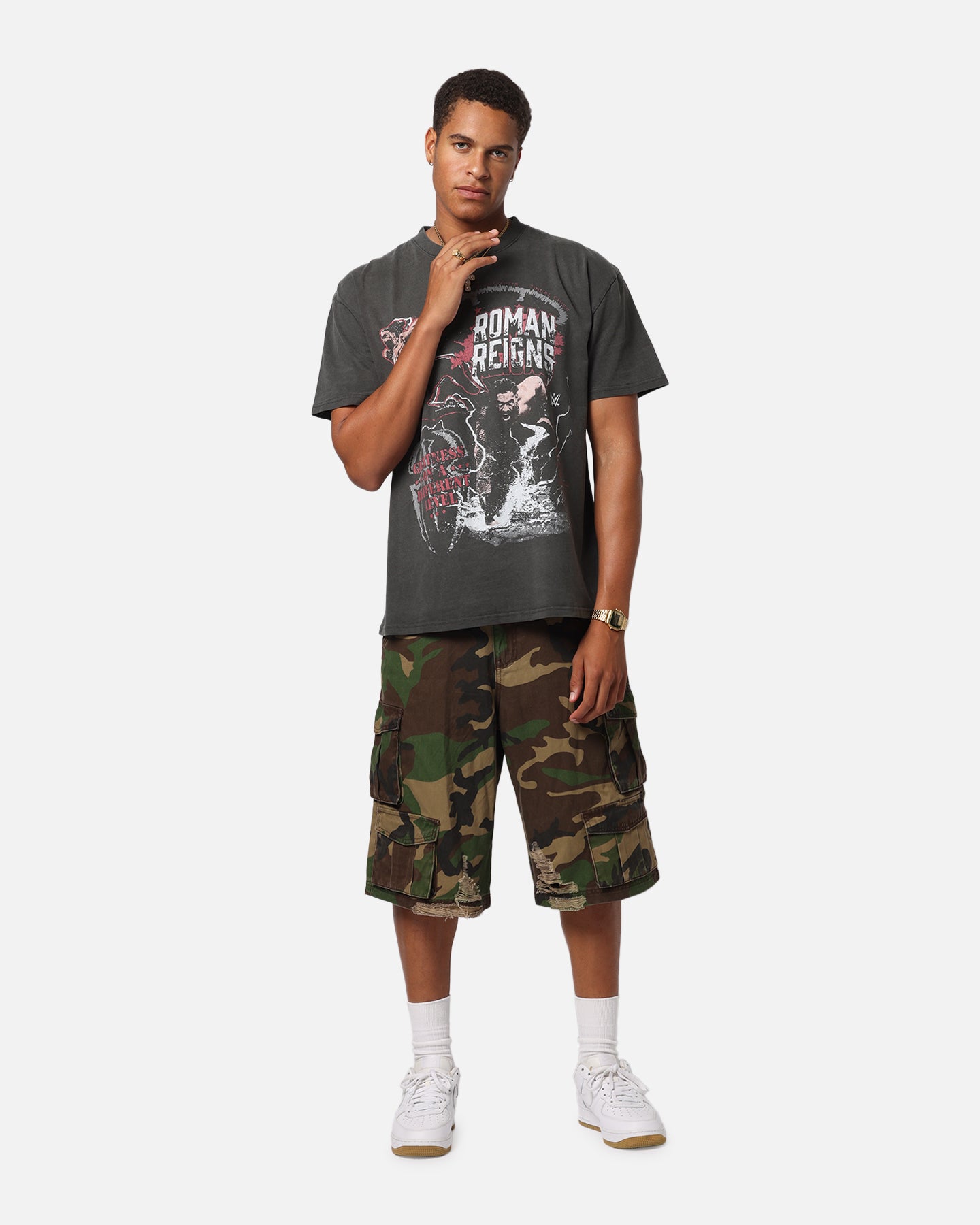 Culture Kings X WWE Roman Reigns Wrestlemania XLI Heavy T-Shirt Black Wash、mySite、zt4zffjzw