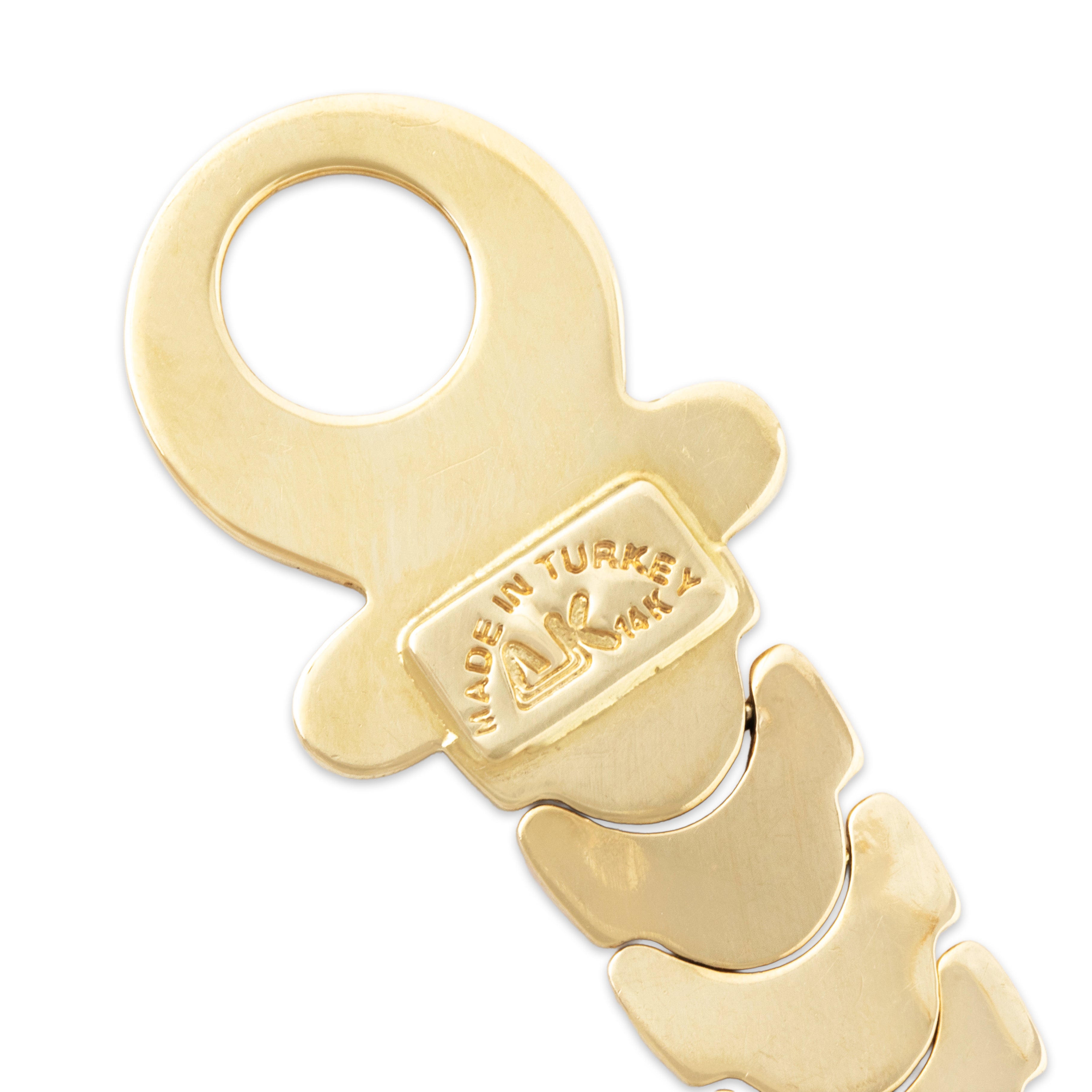 Vintage 14k Yellow Gold Sinuous Scale Link Bracelet 7、mySite、hinf8tx79