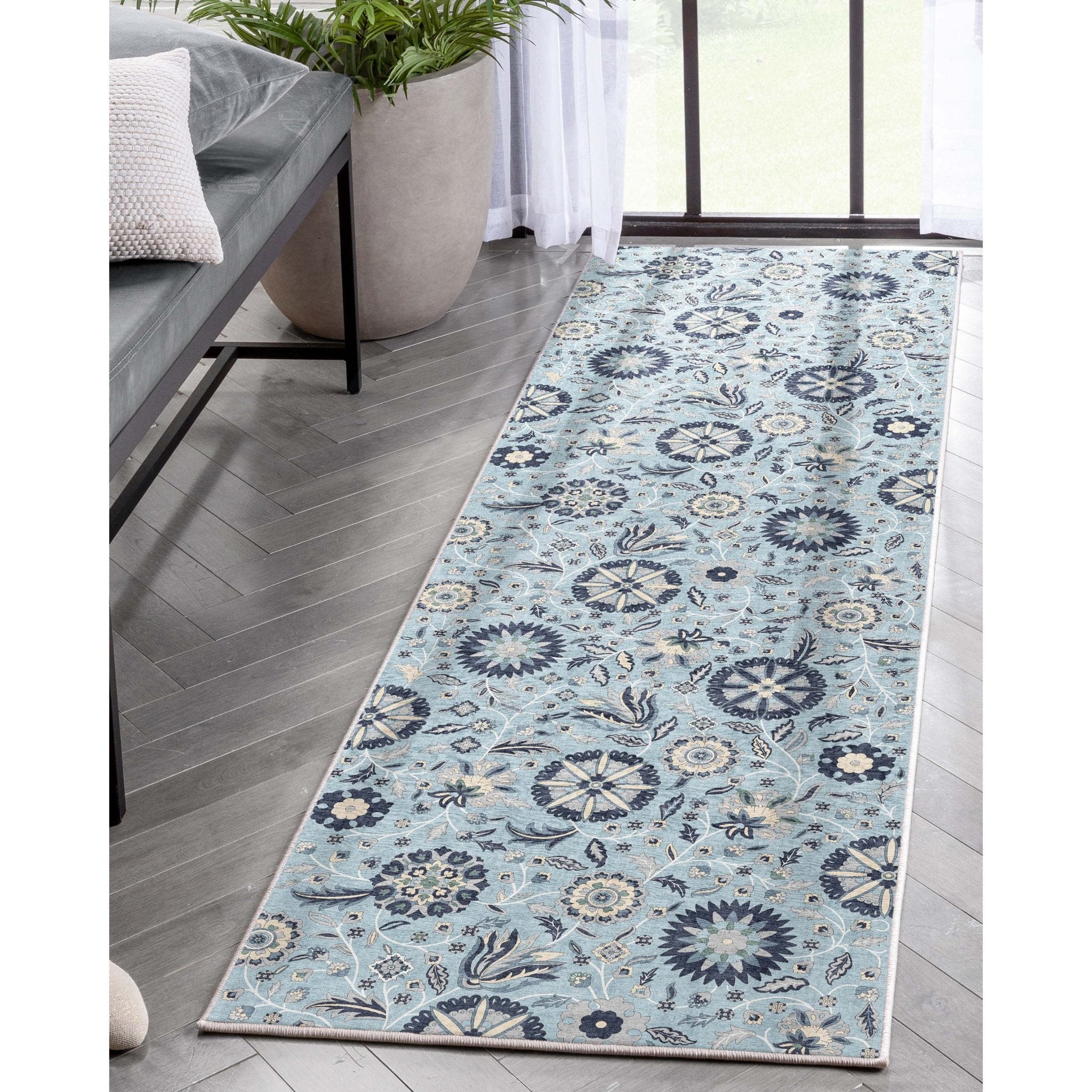 Charlotte Transitional Floral Flat-Weave Rug、mySite、gigharbornorthrealestate
