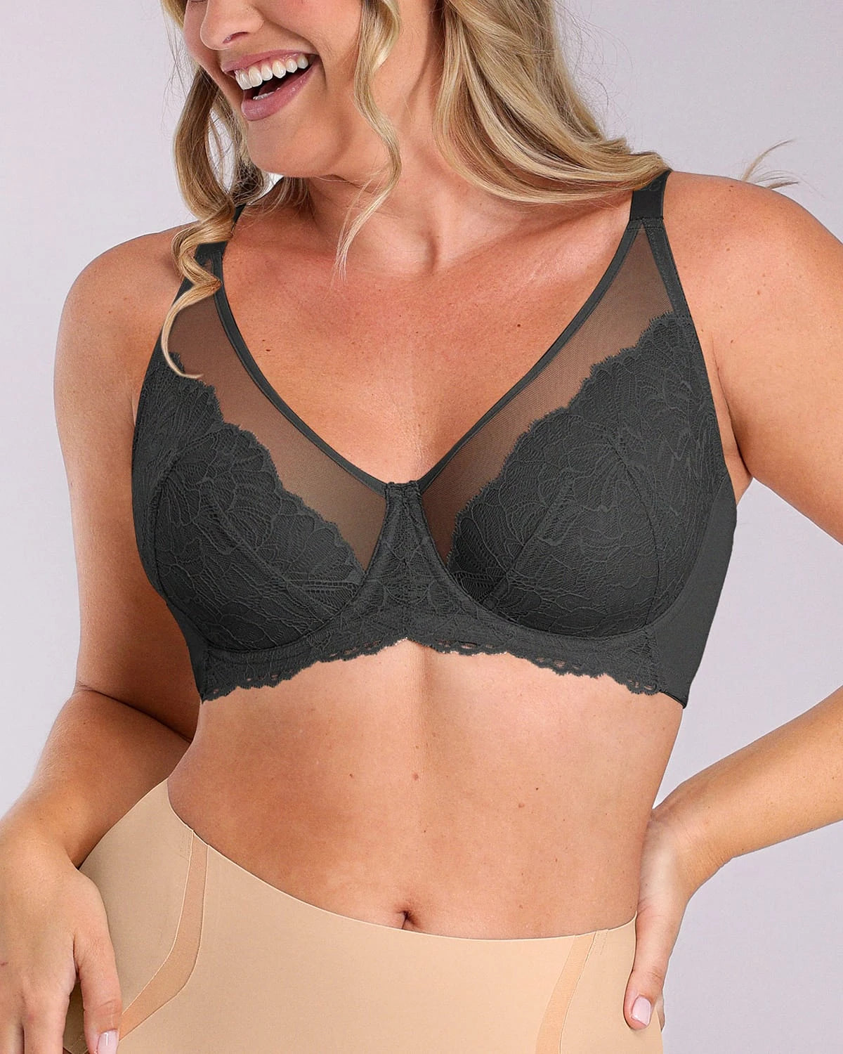 Supportive Unlined Lace Underwired Bra、mySite、bengalsvssteelers