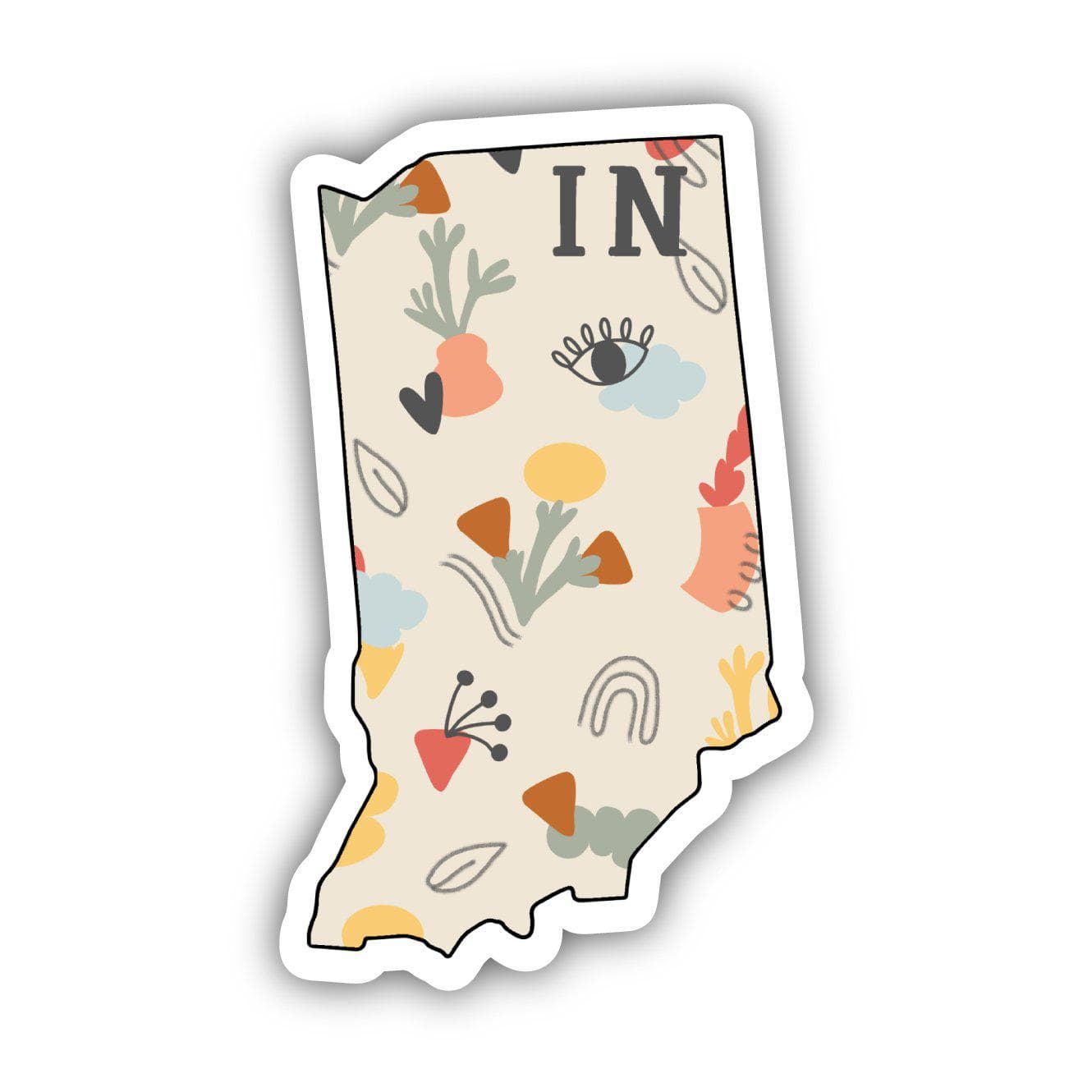 Indiana Abstract Pattern Sticker、mySite、elrpsem3k
