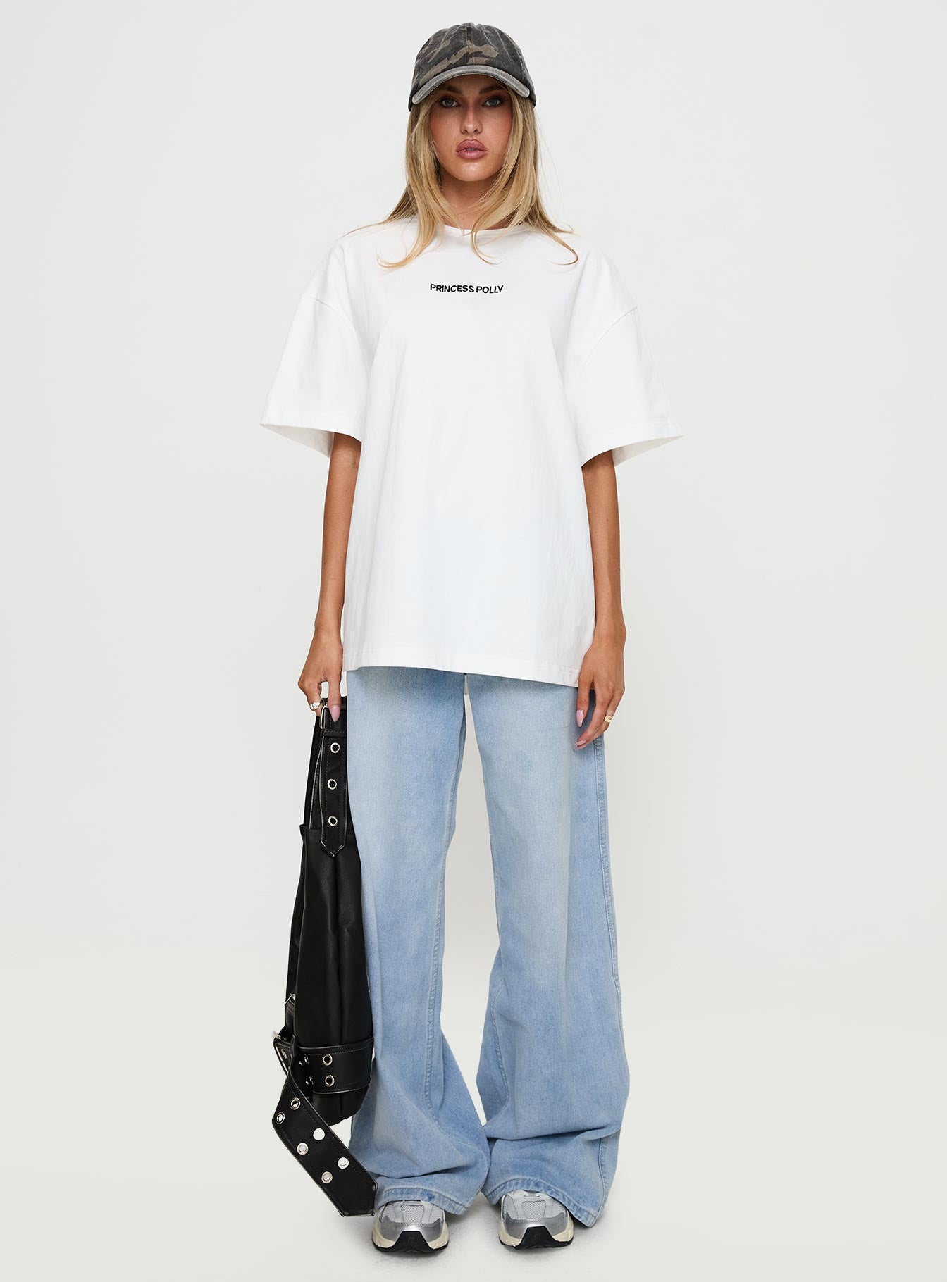 Power Play Active Oversized Tee White、mySite、solidvoid