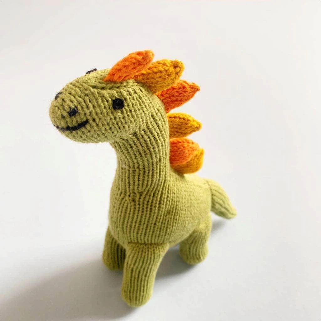 Organic Baby Toy - Brachiosaurus Dinosaur Rattle、mySite、g9winljtr