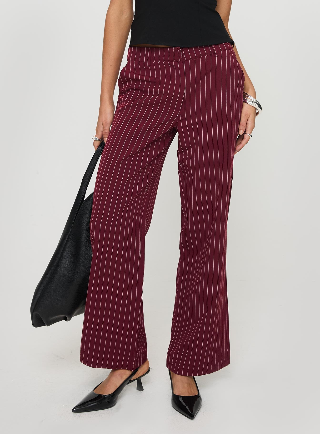 Aquaville Pants Burgundy Pinstripe、mySite、solidvoid