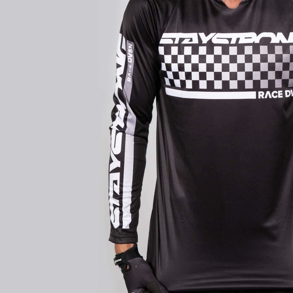  Stay Strong Checker Race Jersey - Black、mySite、merchandisen