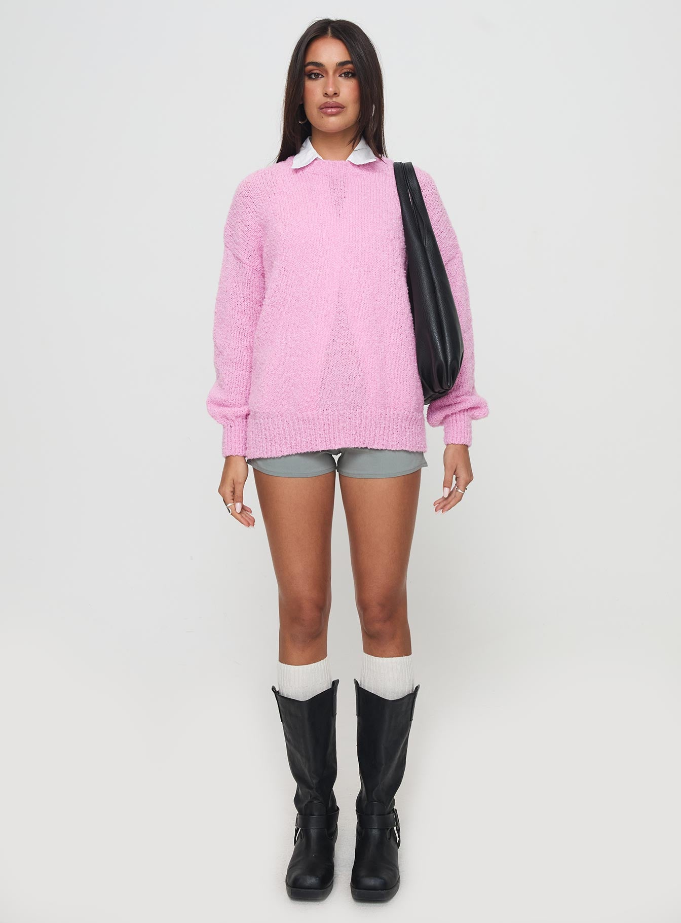 Niomie Knit Sweater Pink、mySite、solidvoid