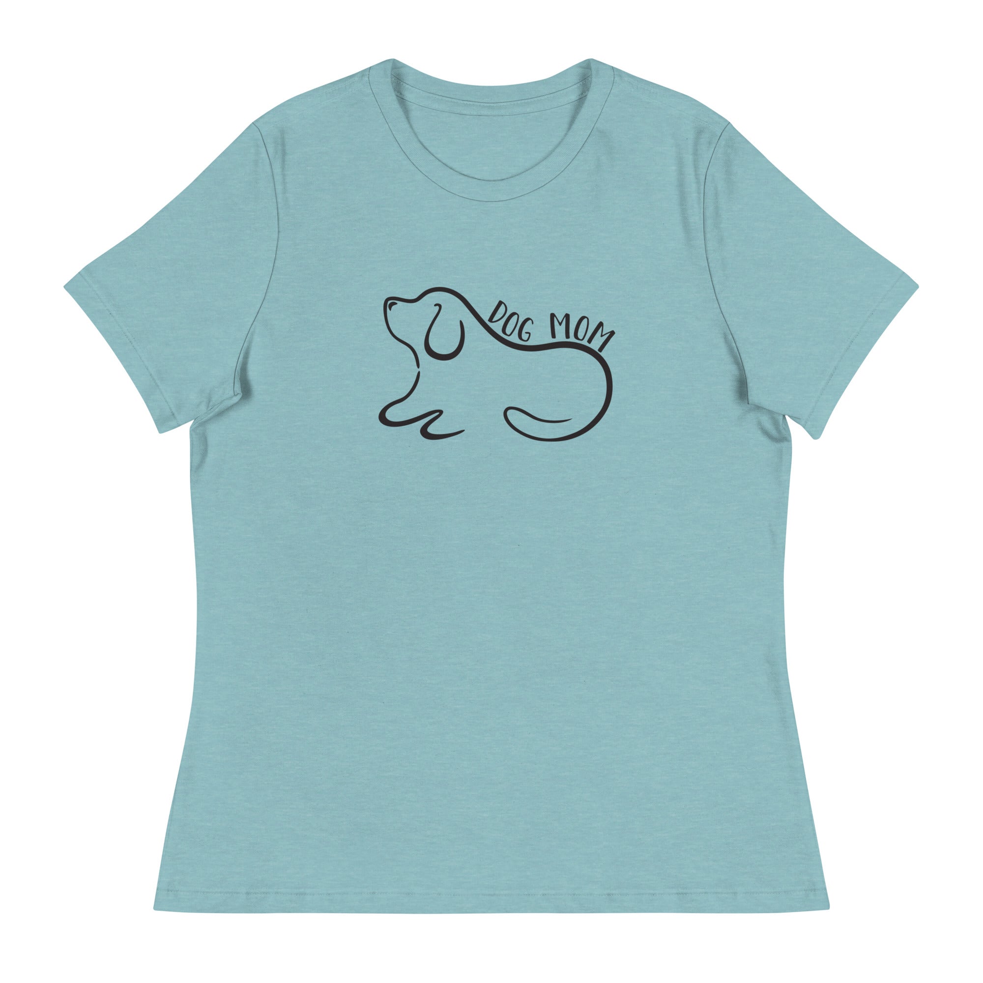 Dog Mom Outlined Women's Relaxed T-Shirt、mySite、camillekostekn
