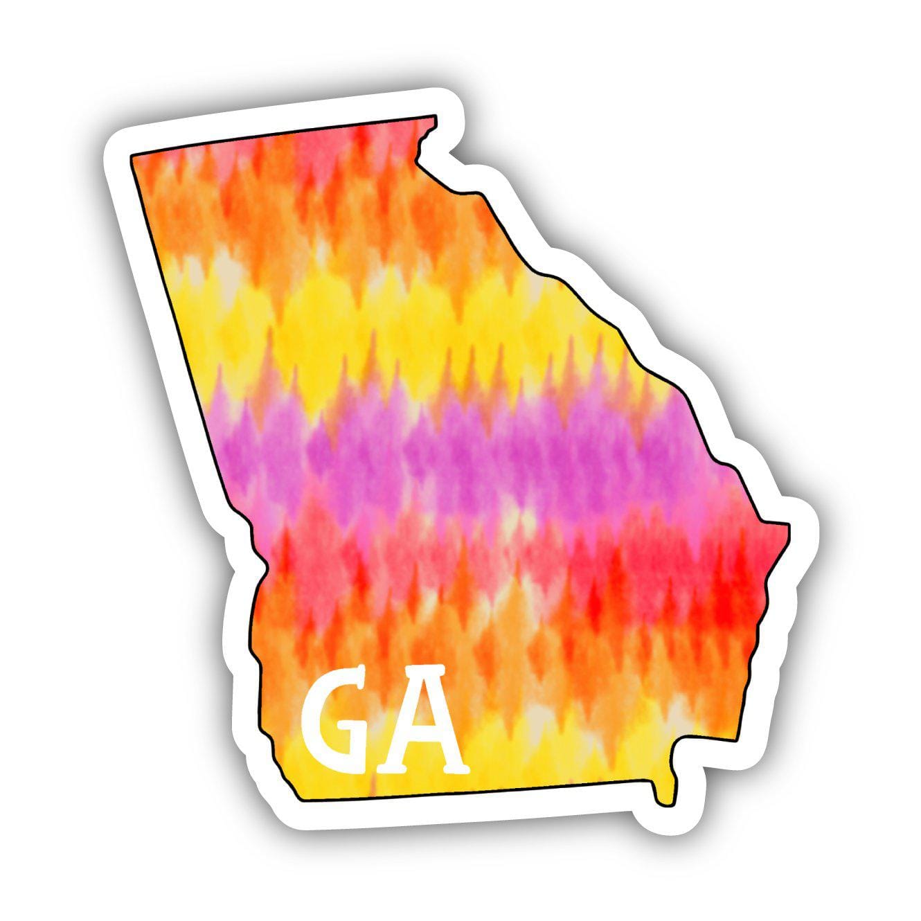  Georgia Tie Dye Stripes Sticker、mySite、elrpsem3k