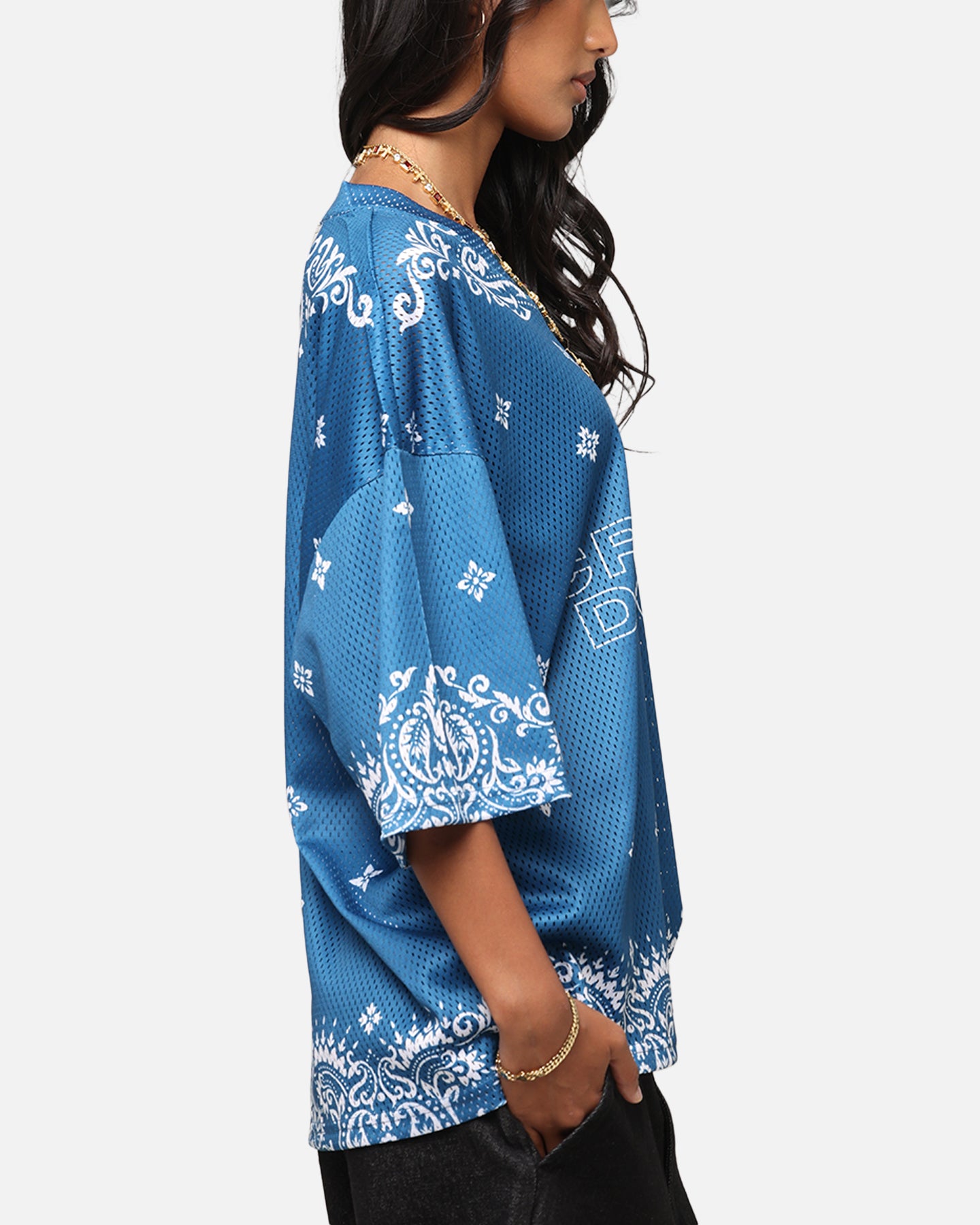 Criminal Damage Paisley Mesh Top Blue/White、mySite、zt4zffjzw