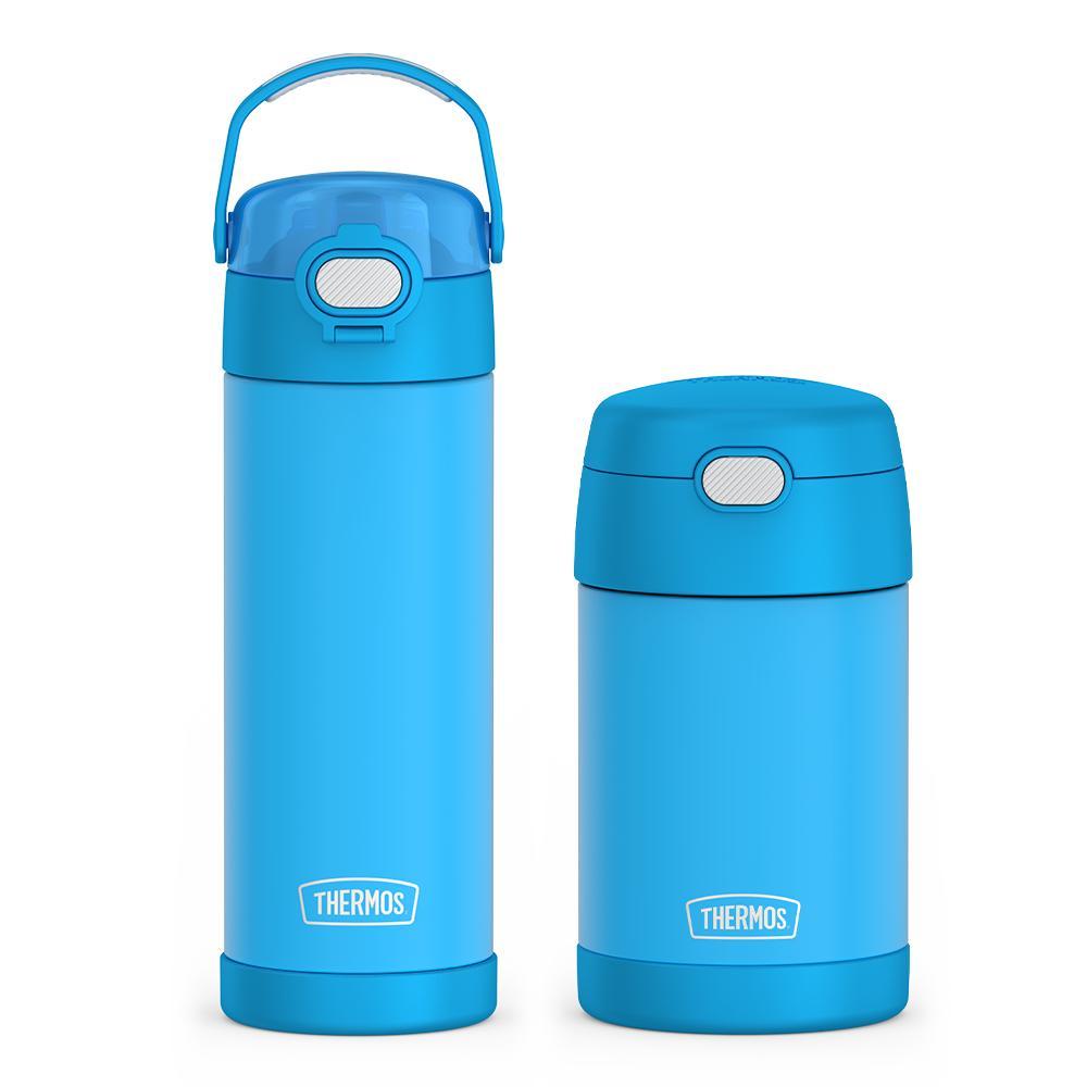 16oz FUNtainer Water Bottle with Locking Lid & Food Jar Bundle - Electric Blue、mySite、noshort