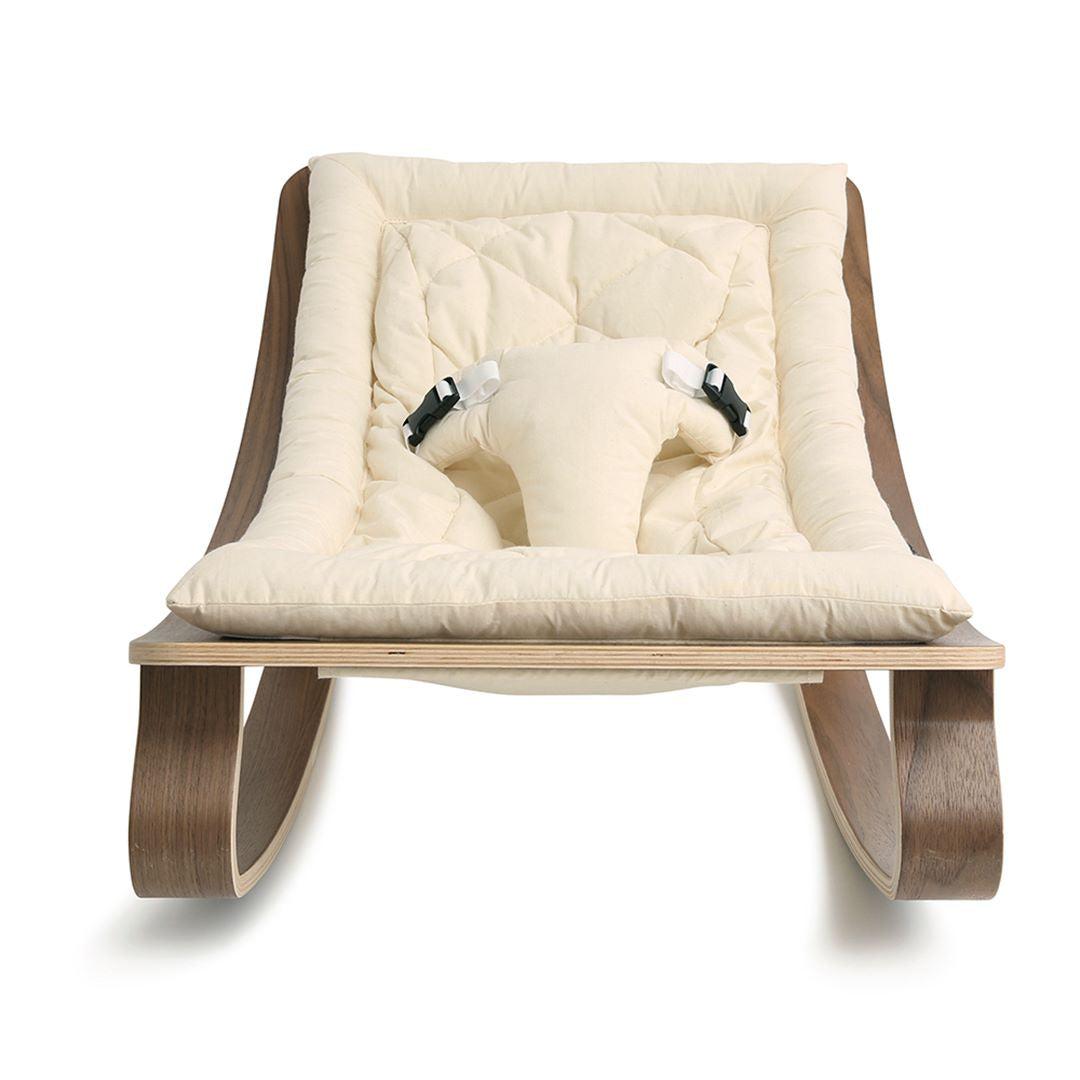  Charlie Crane Walnut LEVO Baby Rocker - Organic White、mySite、merchandisen