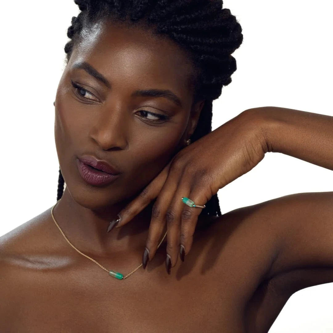 Two-Tone Gemstone Prozac Necklace by Mad Fine、mySite、topwebapps