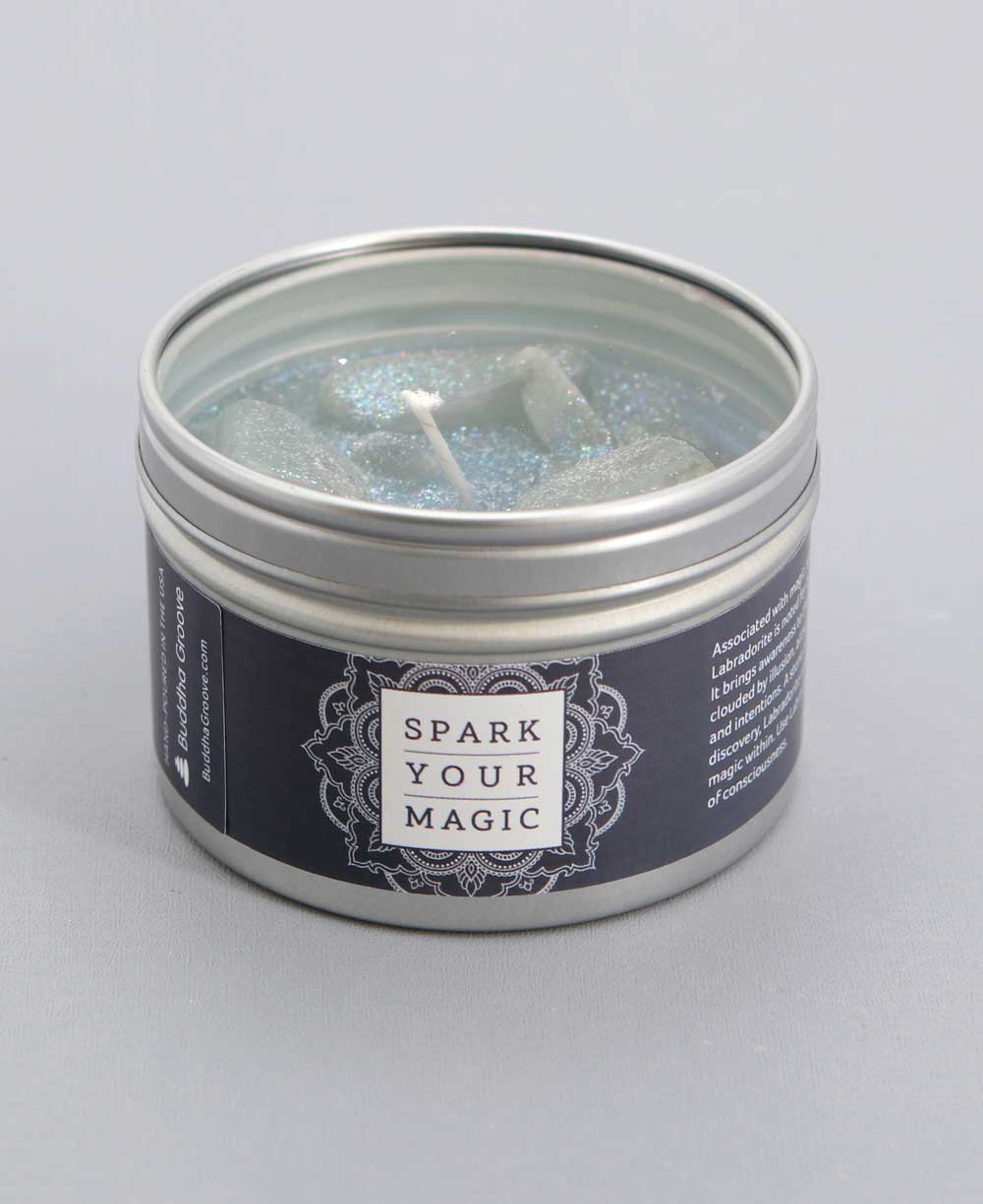 Magical Labradorite Gemstone Aromatherapy Candle、mySite、topwebapps