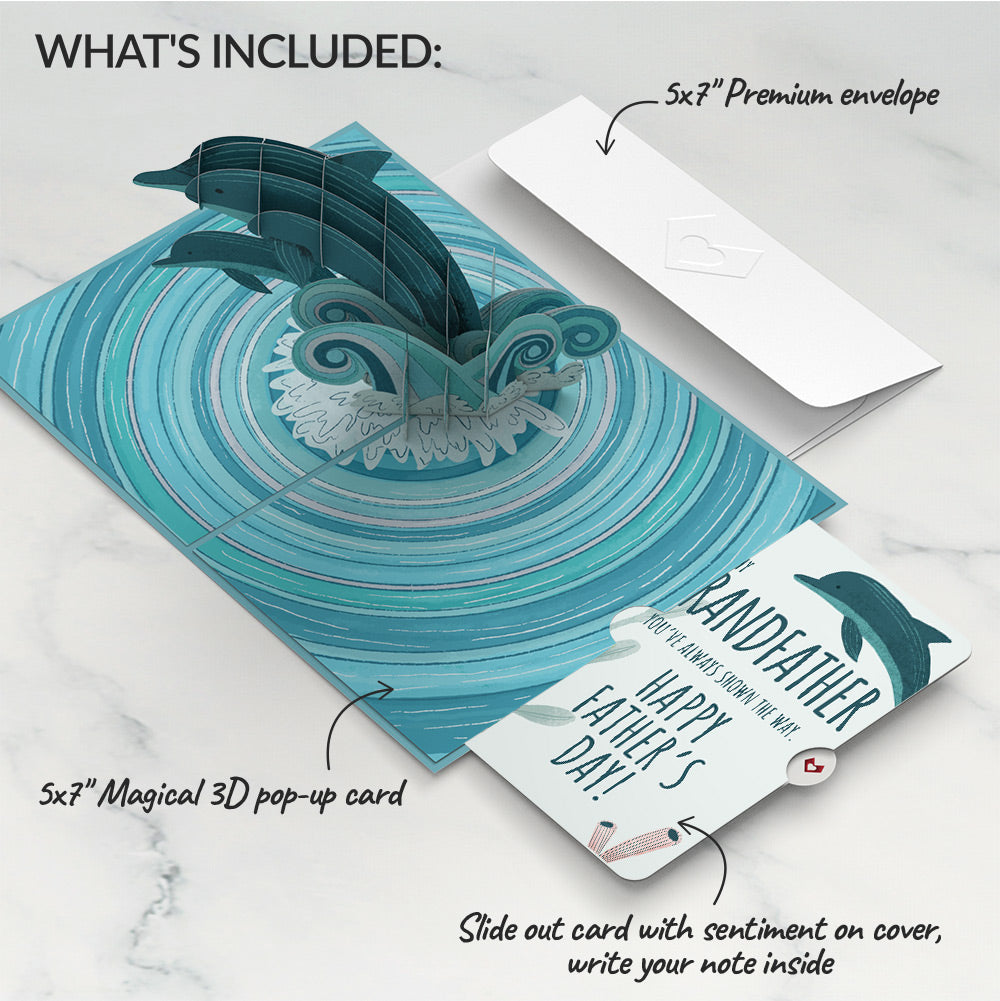 Playful Dolphins Father’s Day Pop-Up Card and Sentiment Set for Grandfather、mySite、solidvoid