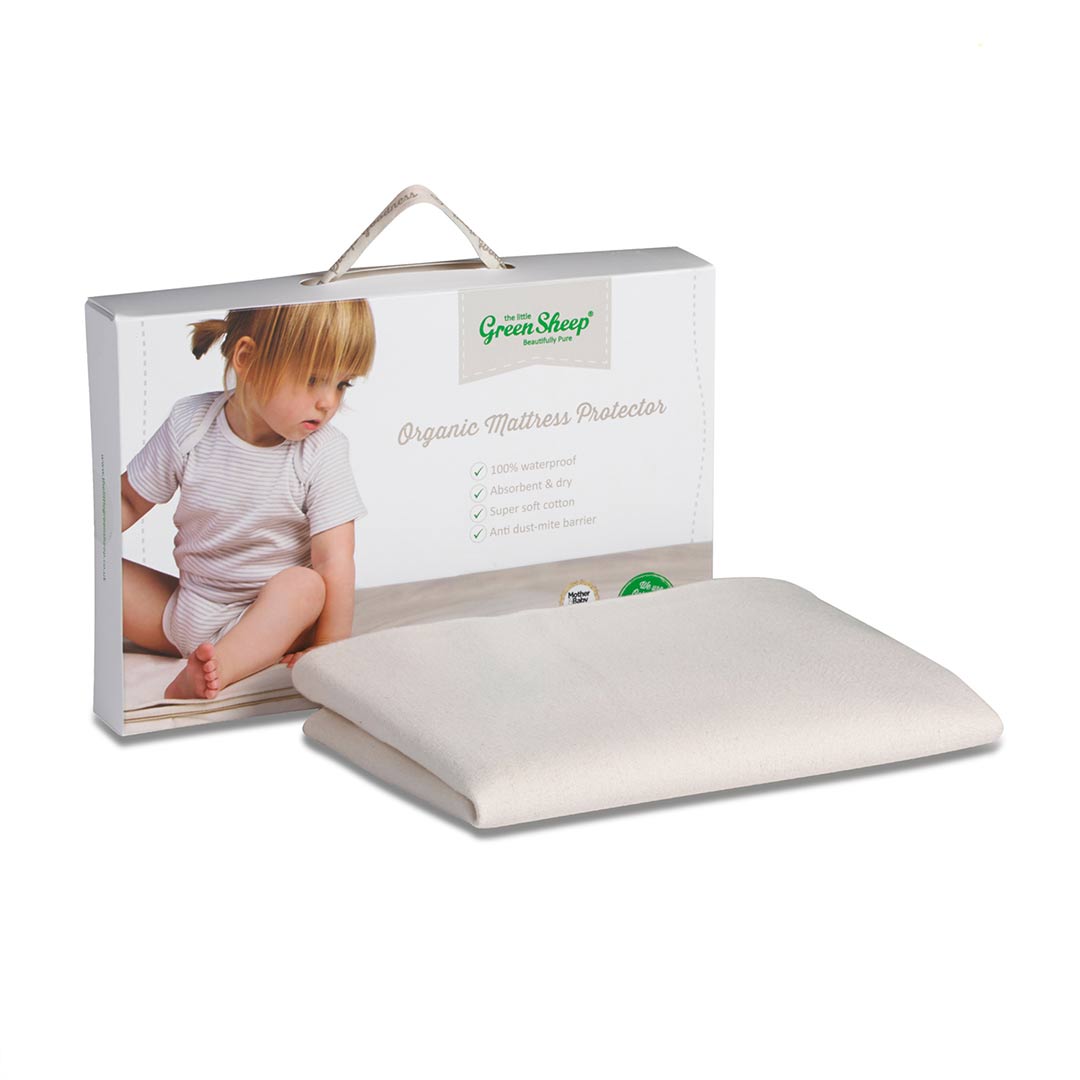  The Little Green Sheep - Large Crib Natural Mattress Protector - 83x50cm、mySite、merchandisen