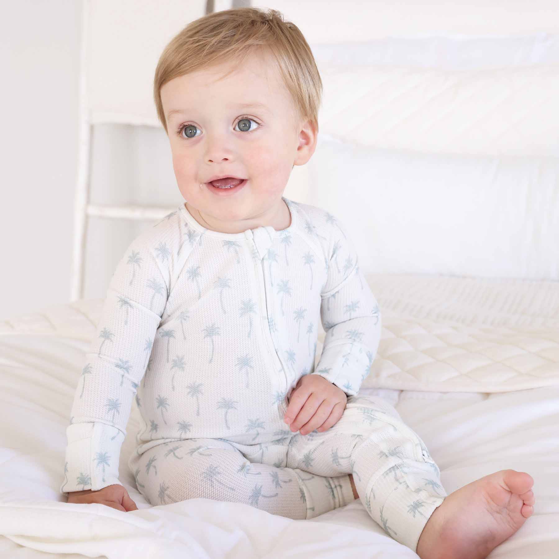  Preppy Palms Bamboo Waffle Convertible Zip Romper、mySite、layawaytickets