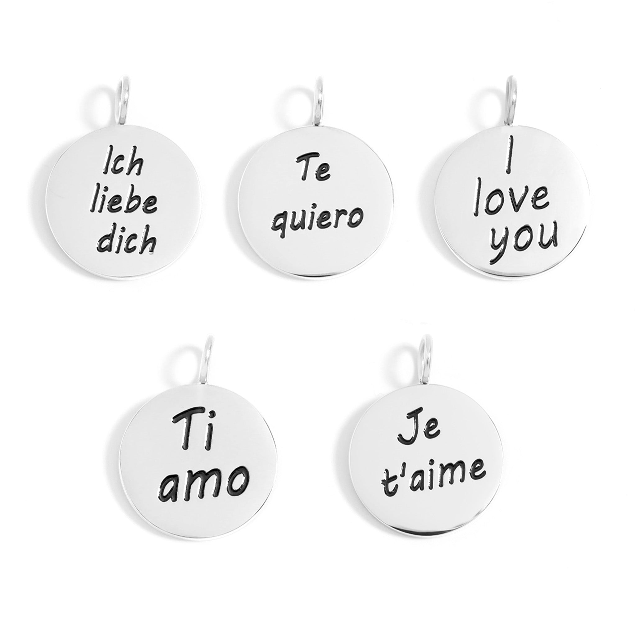 18K Gold PVD Stainless Steel I Love You Language Charm / PDL0260、mySite、dreamappss