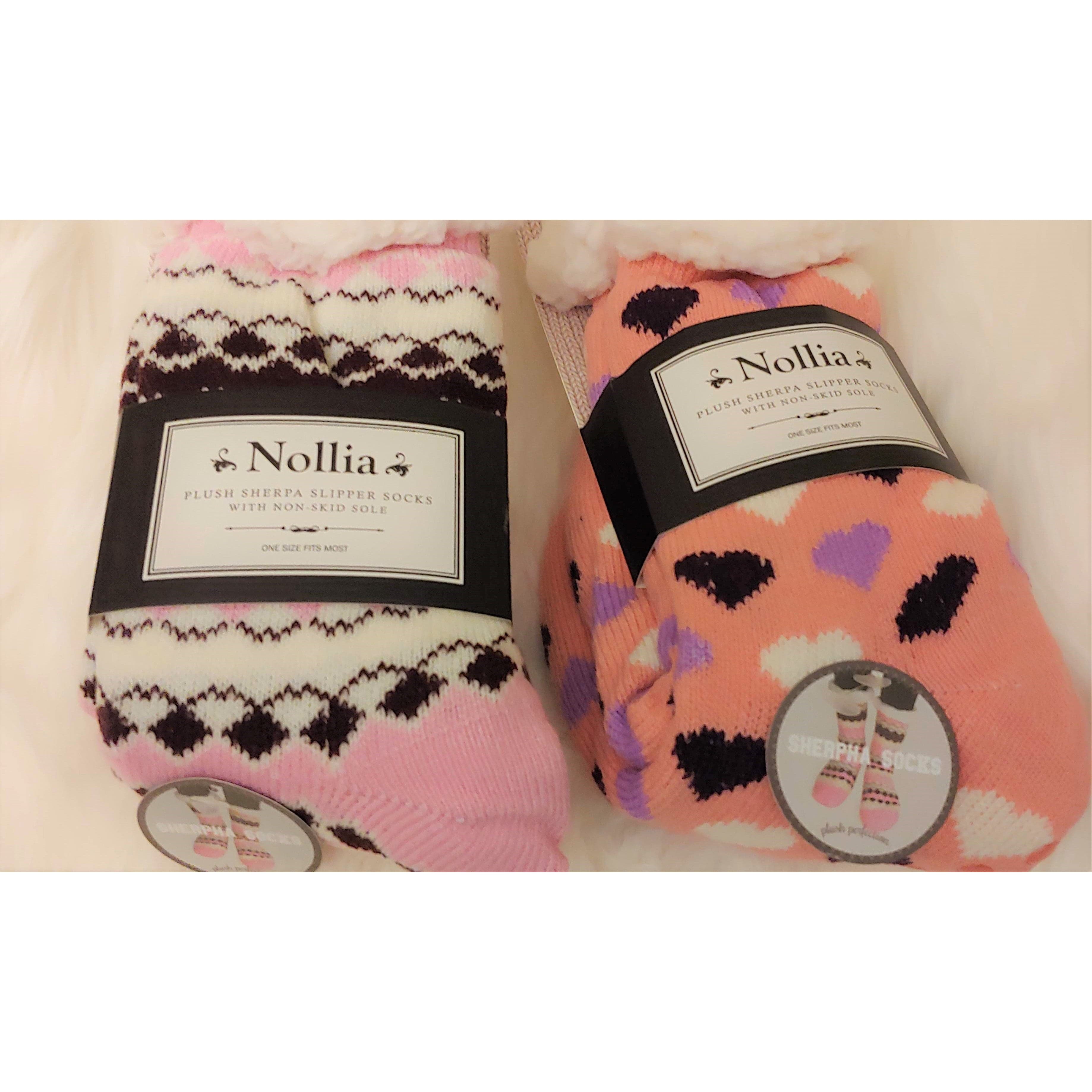 Ladies & Girls Slipper Socks, Thick & Fuzzy Sherpa Slipper Socks, 5 Varieties SZ 4-10shoe、mySite、g9winljtr
