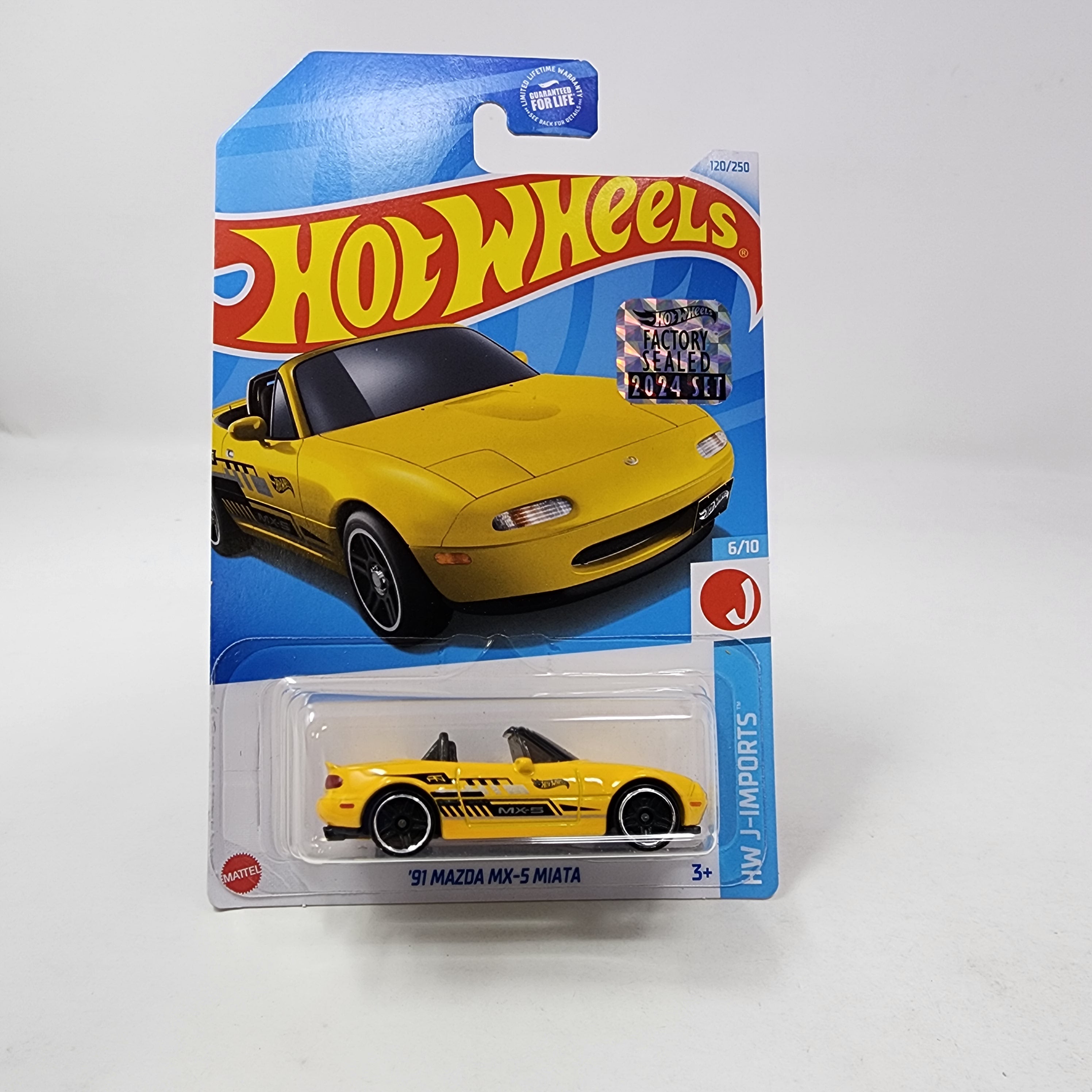 '91 Mada MX-5 Miata #120 * Yellow * 2024 Hot Wheels Basic w/ Factory Holo、mySite、hgirdovlk