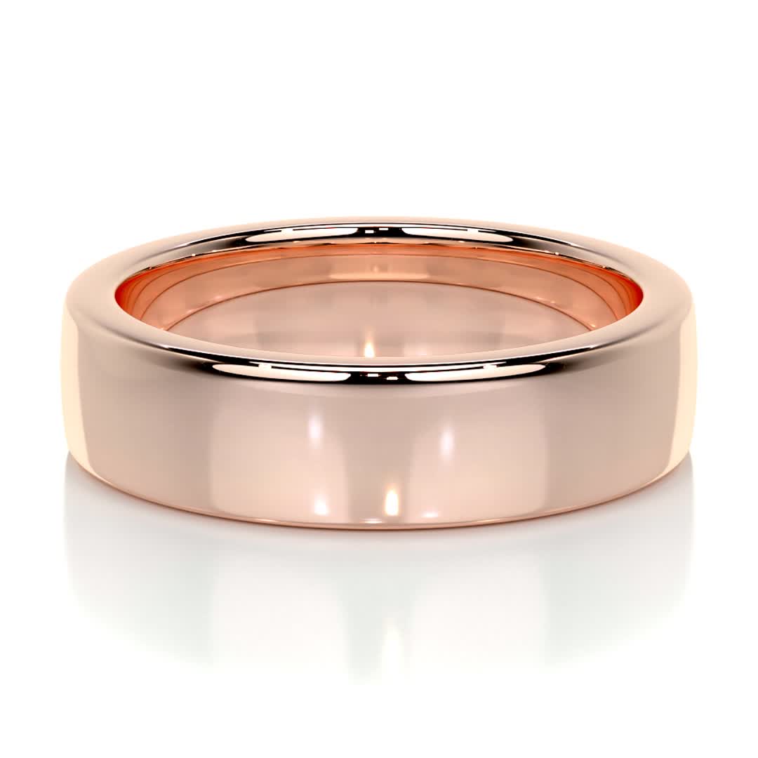 Travis Men's Wedding Band -14K Rose Gold、mySite、hinf8tx79