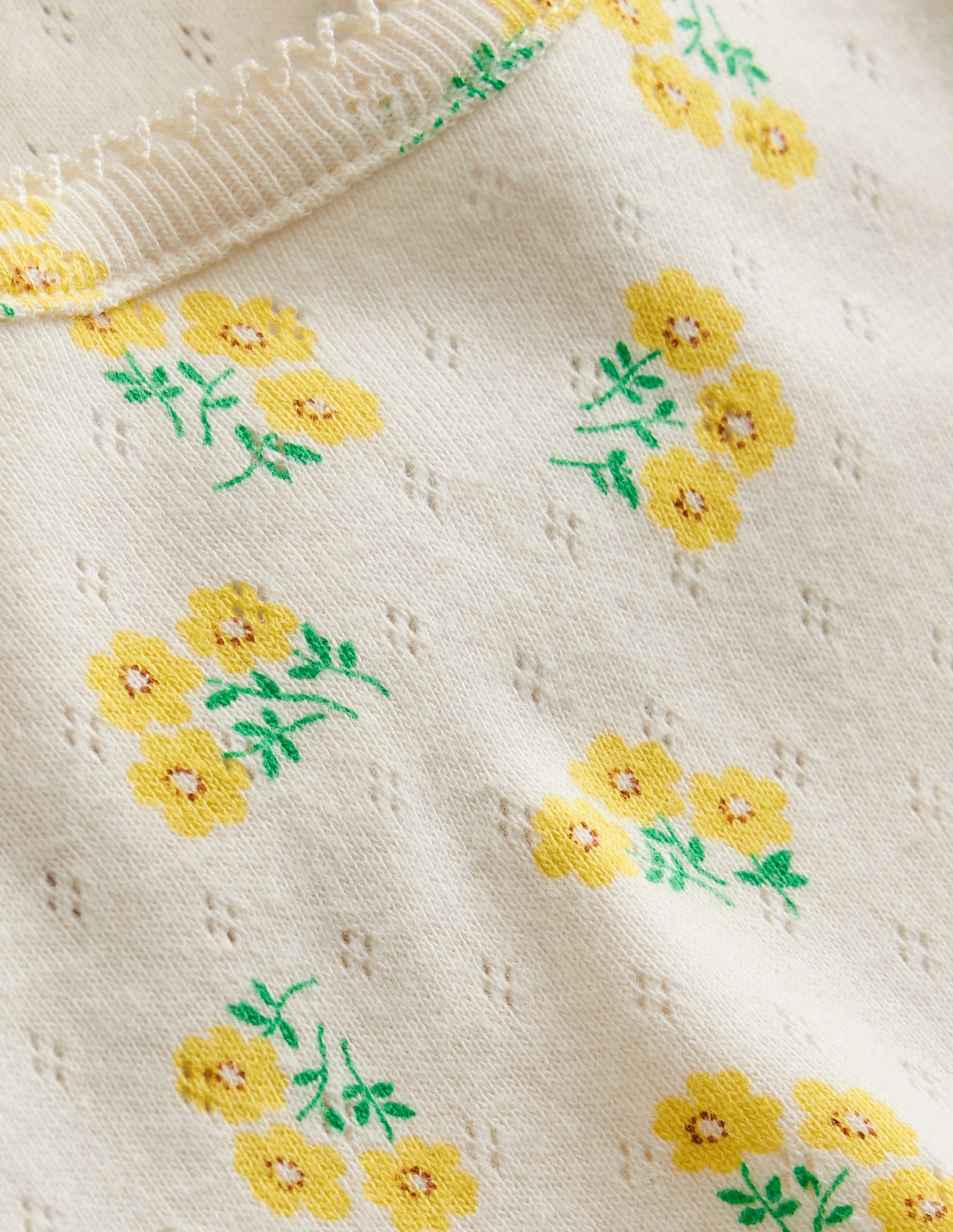  Short-sleeved Pointelle Top-Vanilla Pod Ditsy Floral、mySite、ashleygrahame