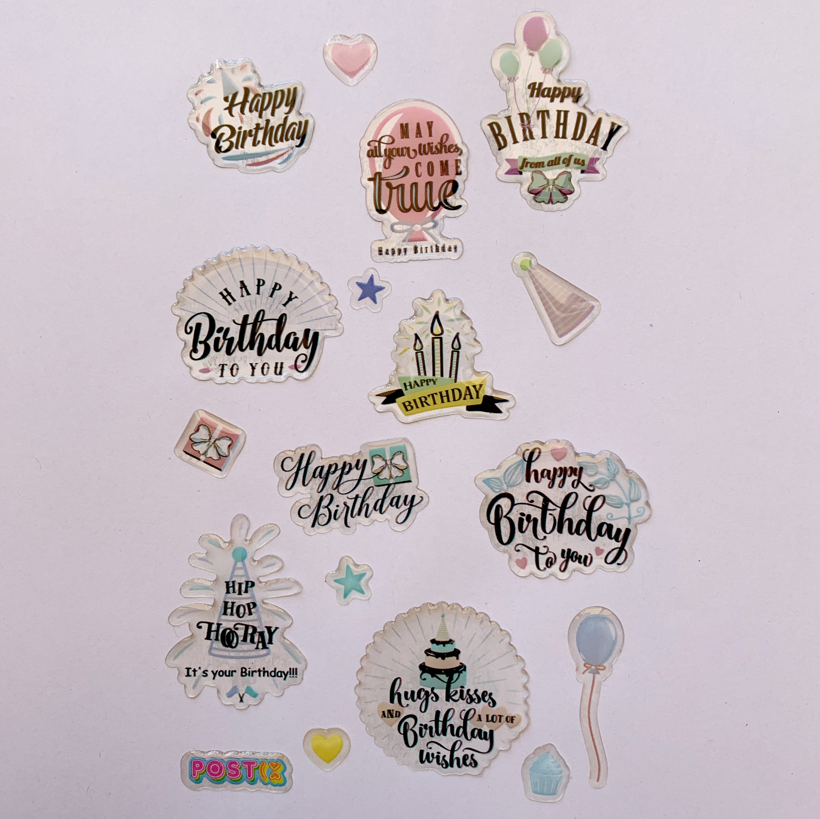  Happy Birthday 3D Sticker Sheet、mySite、ghnorth