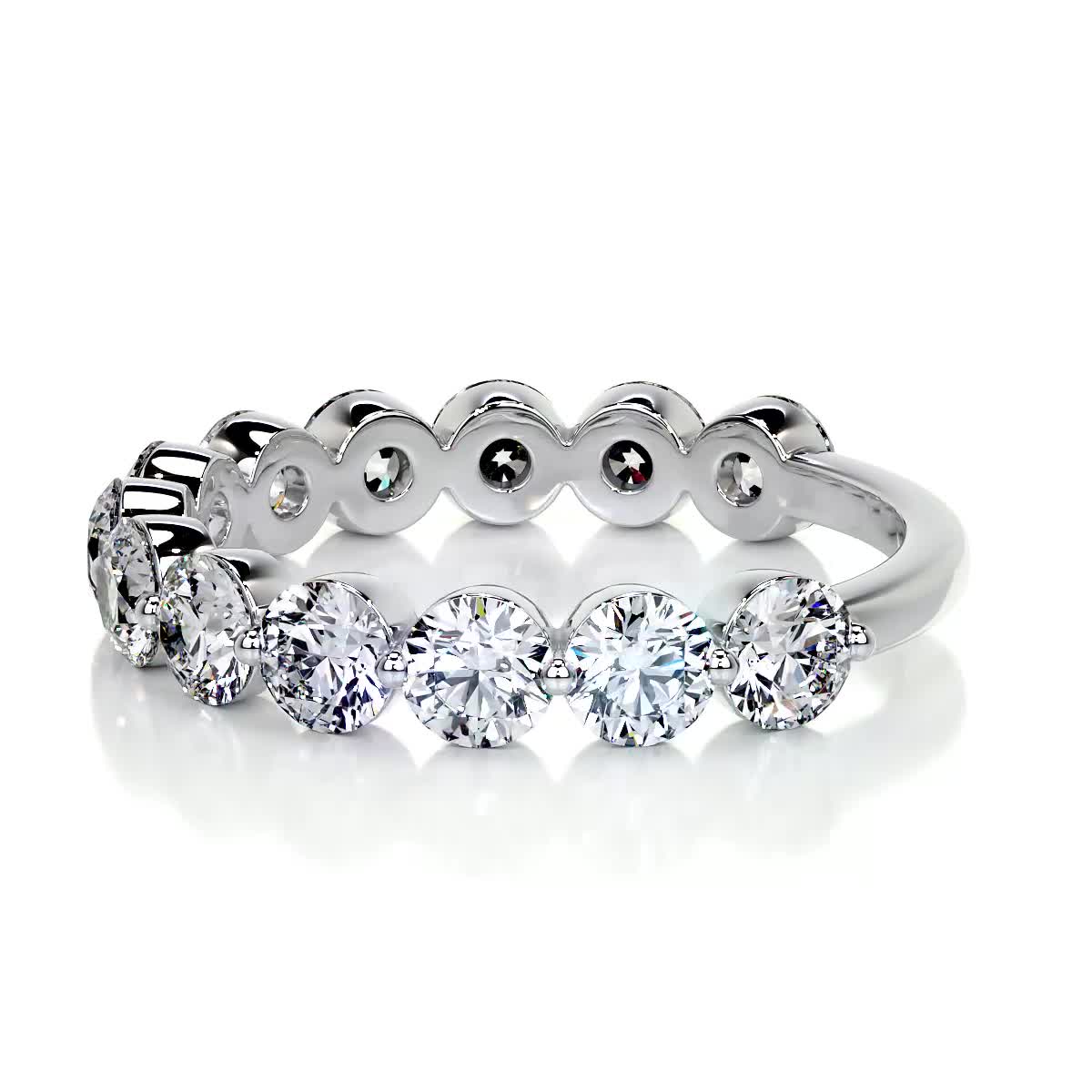 Josie Half-Eternity Wedding Ring (2 Carat) -Platinum、mySite、hinf8tx79